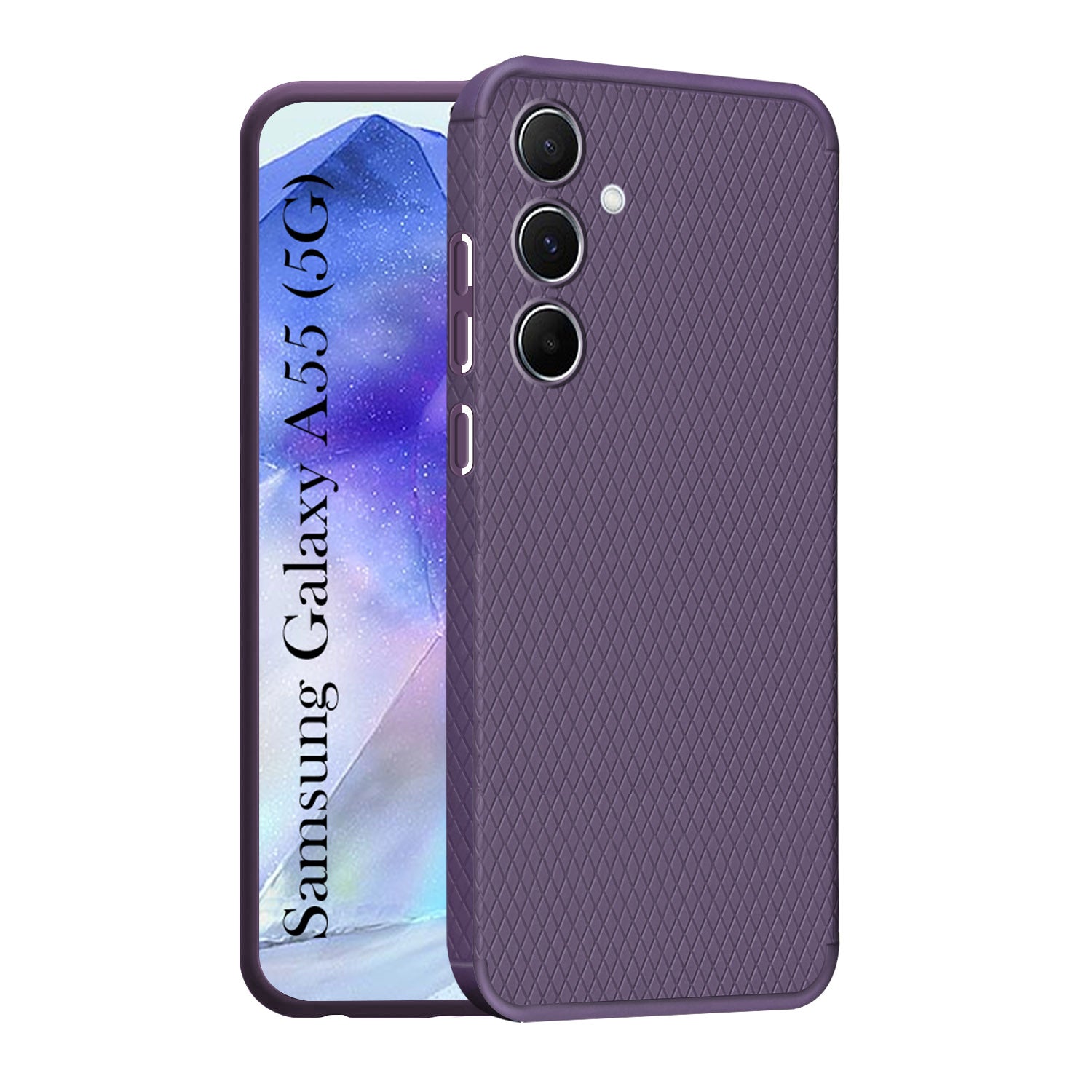 For Samsung Galaxy A55 5G Back Cover Case (Liquid Silicone | Side Grip | Camera Protection)