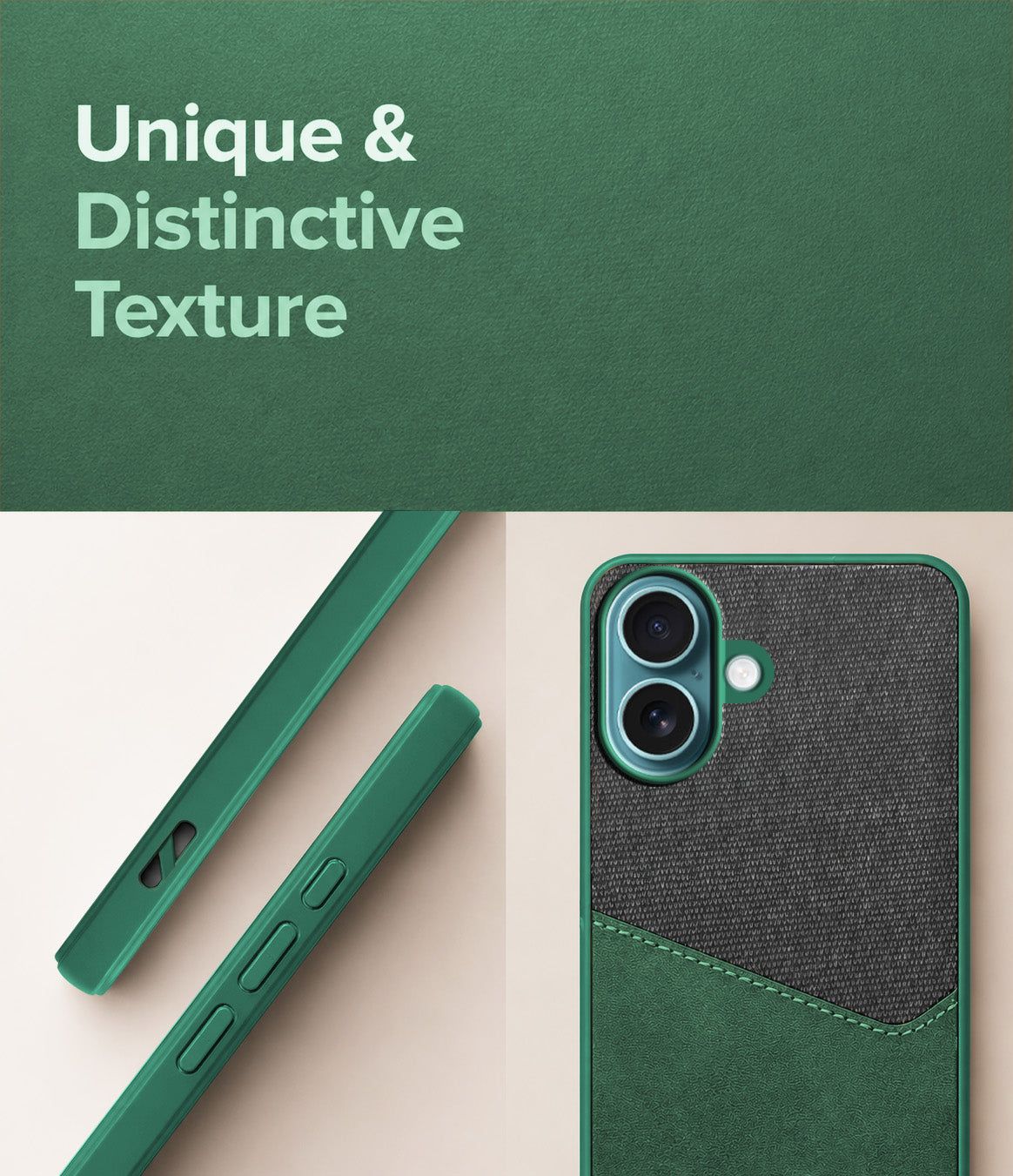For Apple iPhone 16 Plus Back Cover Case (Dual PU Leather Stitch | Professional Minimalist | Soft and Flexible)