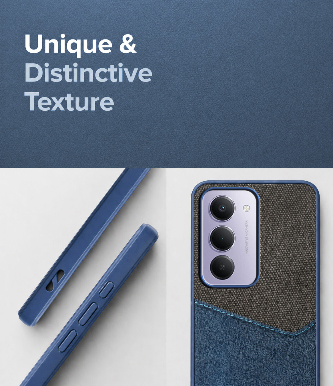 For Redmi 15 Back Cover Case (Dual PU Leather Stitch | Professional Minimalist | Soft and Flexible)