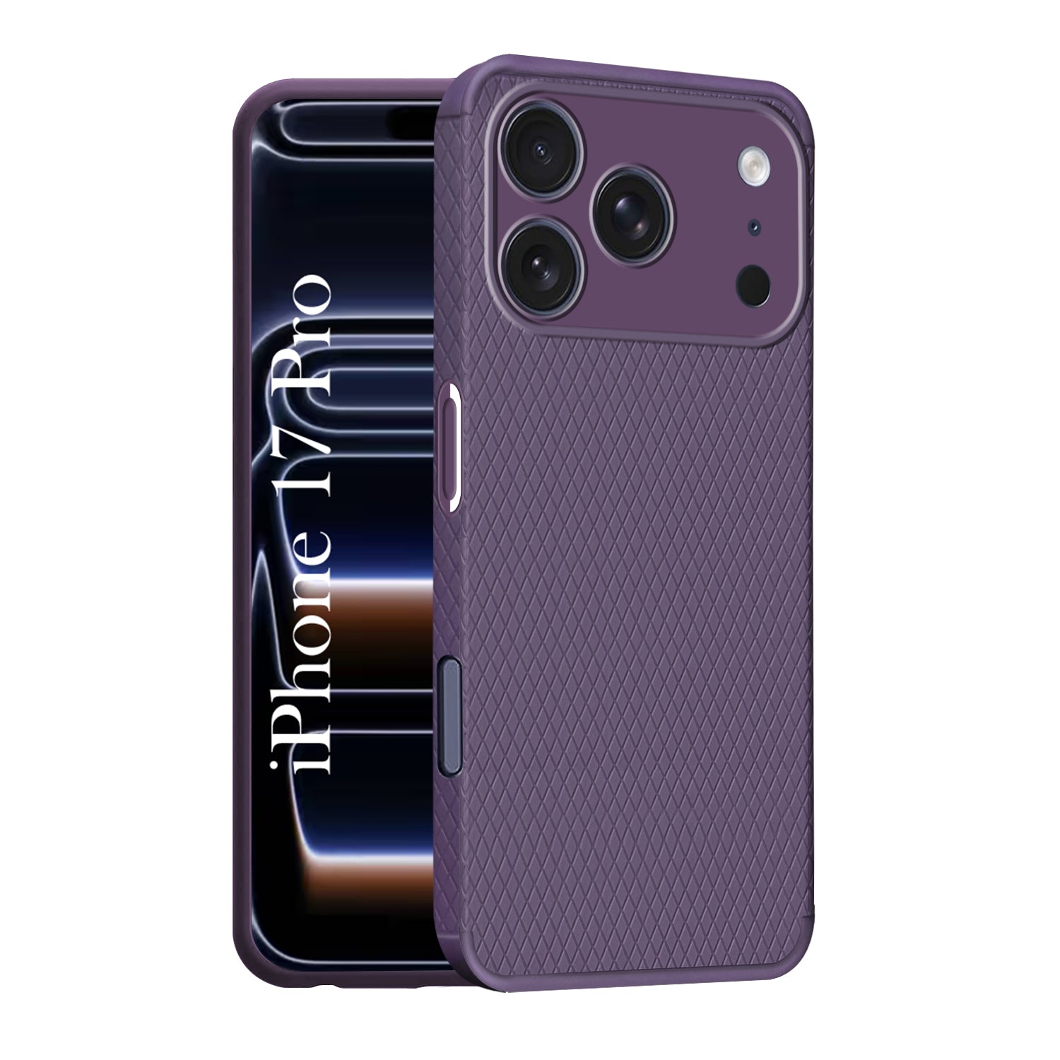 For Apple iPhone 17 Pro Back Cover Case(Camera Protection | Side Grip Texture | Soft and Flexible)