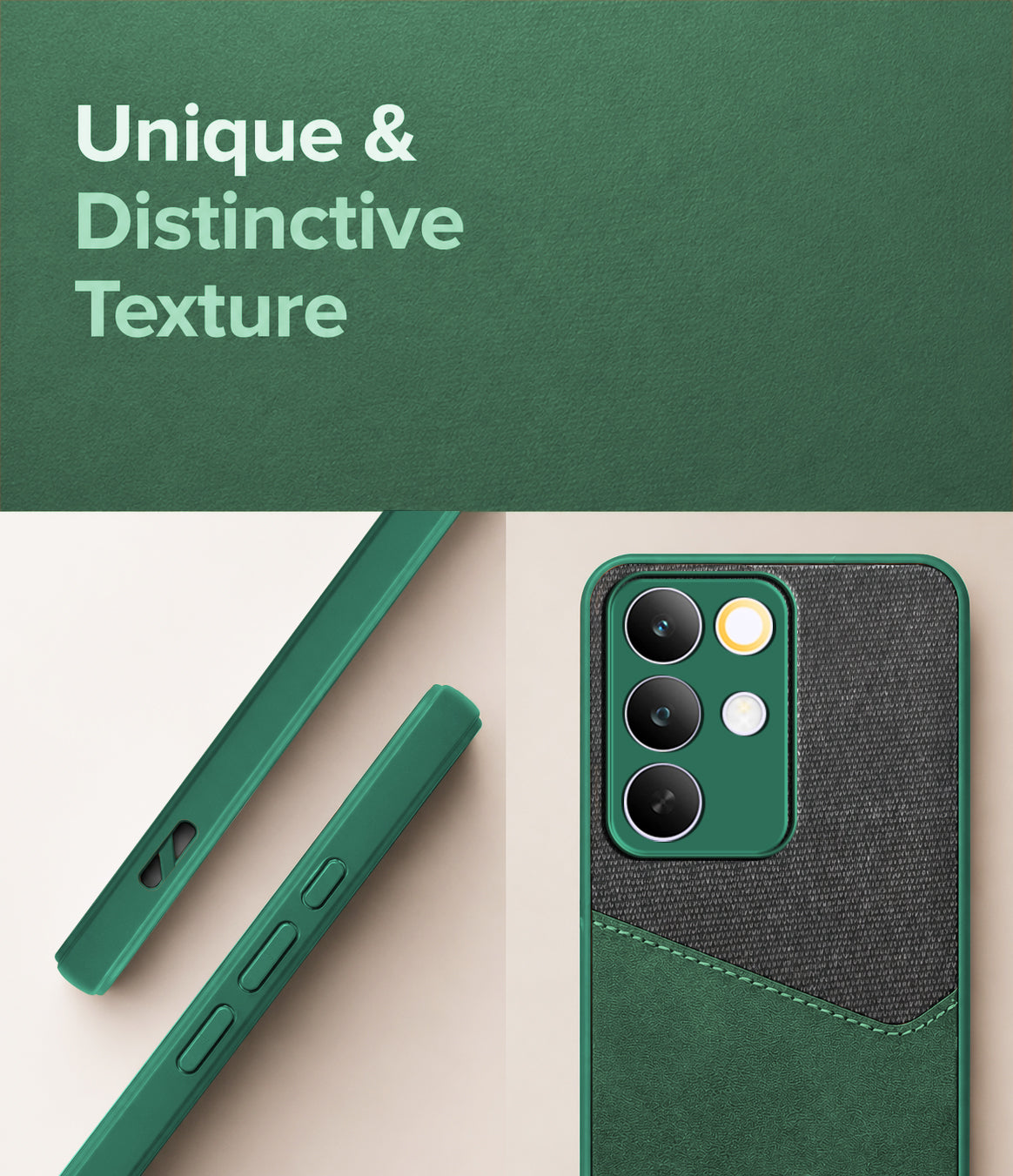 For Realme C85 5G | Realme Narzo 90x Back Cover Case (Dual PU Leather Stitch | Professional Minimalist | Soft and Flexible)