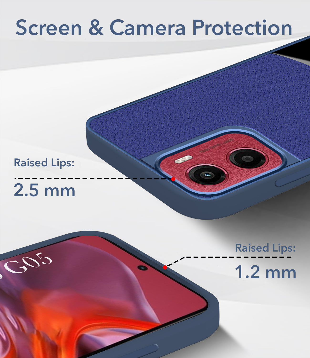 For Motorola Moto G05 Silicone Finish Back Cover Case (Premium Minimalist Professional Feel | Camera Protection Bump)