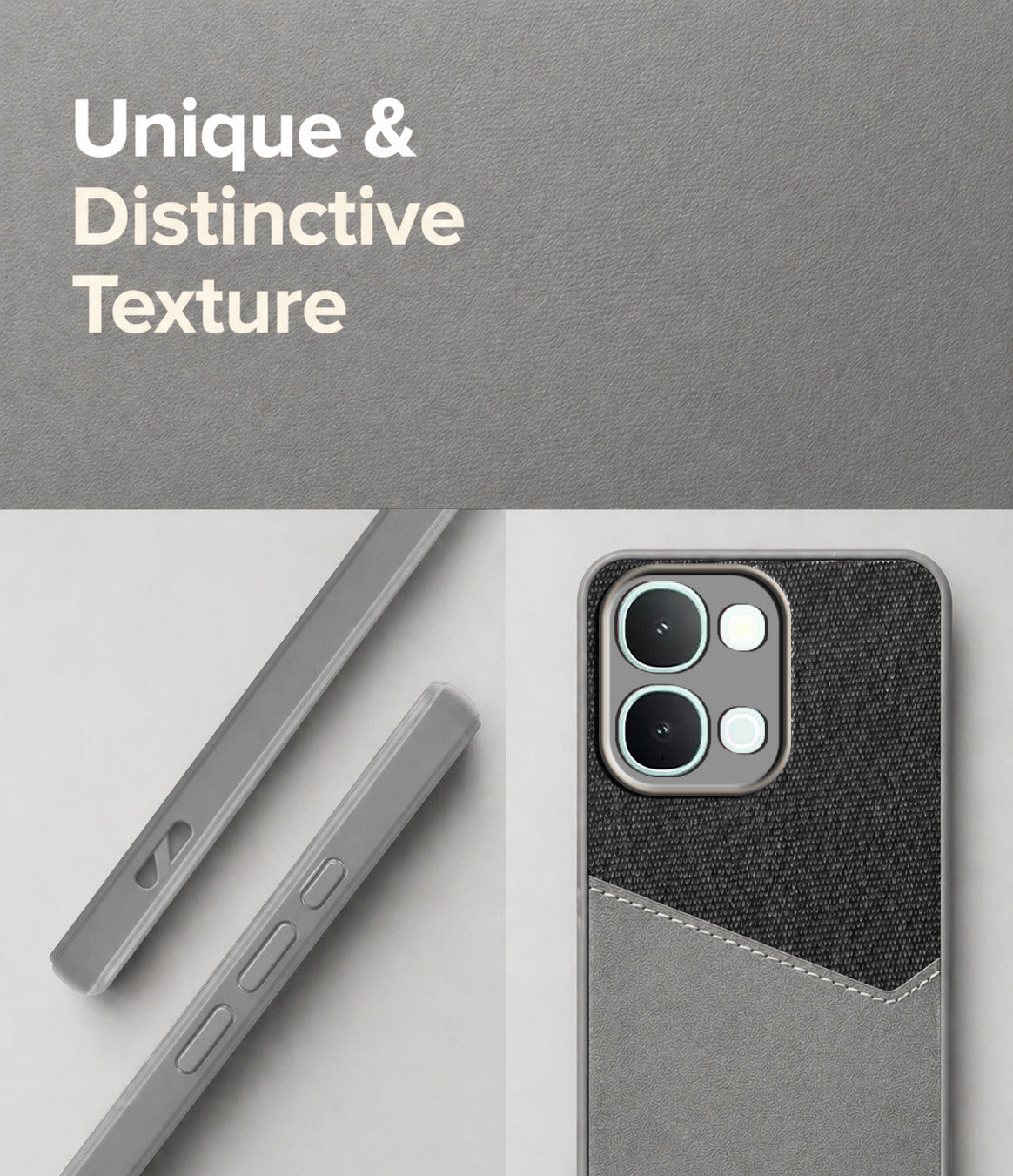 For Vivo iQOO Z11x Back Cover Case (Dual PU Leather Stitch | Professional Minimalist | Soft and Flexible)