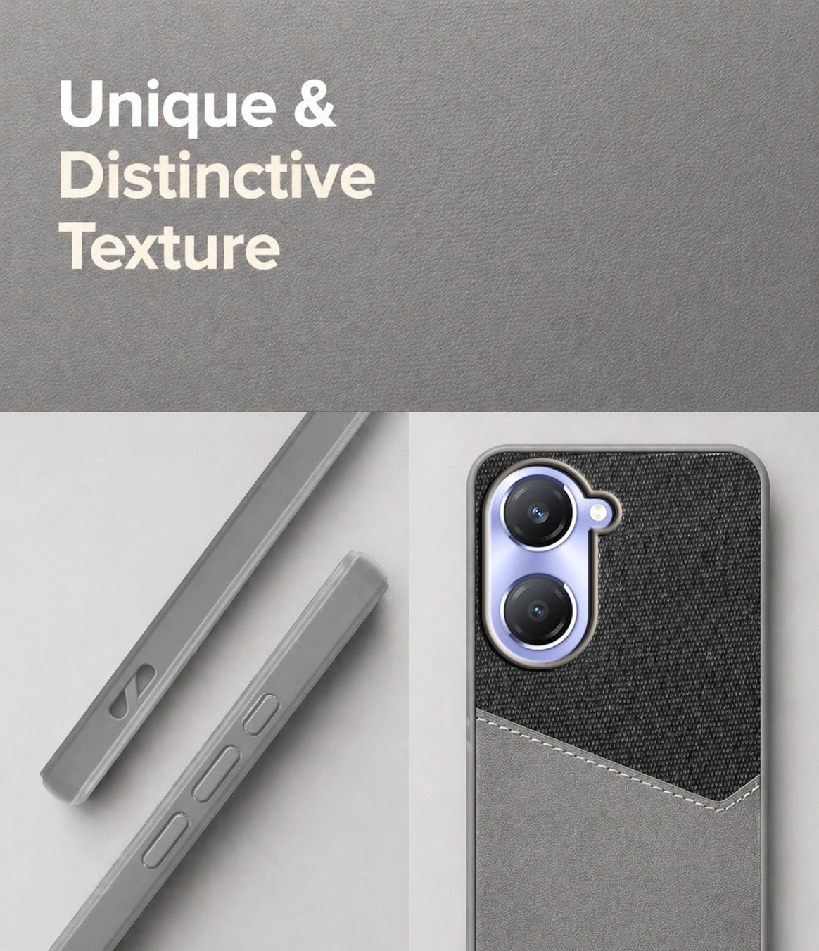 For Vivo T3 Lite 5G | Vivo Y28s 5G Back Cover Case (Dual PU Leather Stitch | Professional Minimalist | Soft and Flexible)