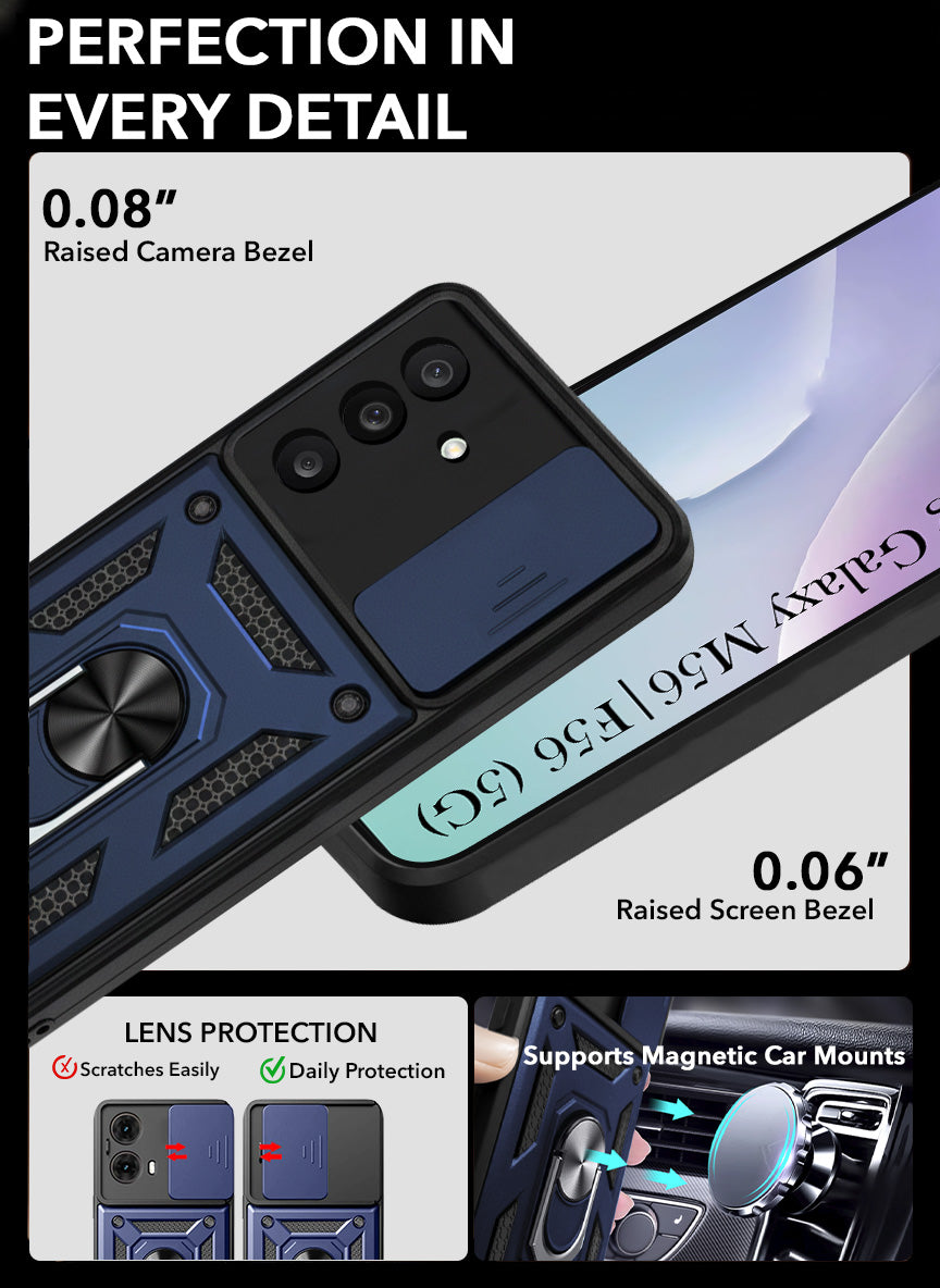 For Samsung Galaxy M56 | Samsung Galaxy F56 Back Cover Case (Hybrid Dual Armor Polycarbonate)