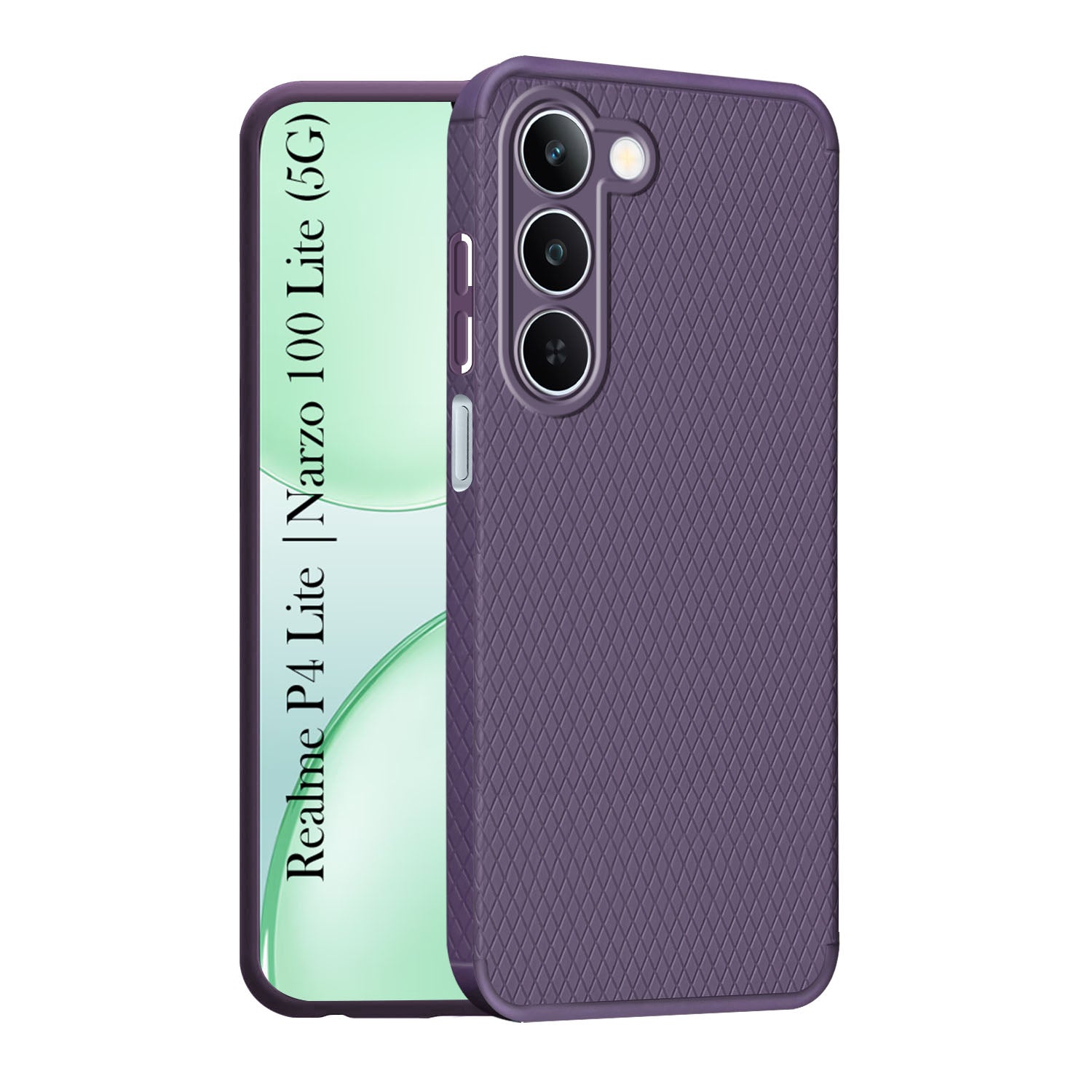 For Realme P4 Lite 5G | Realme Narzo 100 Lite 5G Back Cover Case Liquid Silicone (Camera Protection | Side Grip Texture | Soft and Flexible)