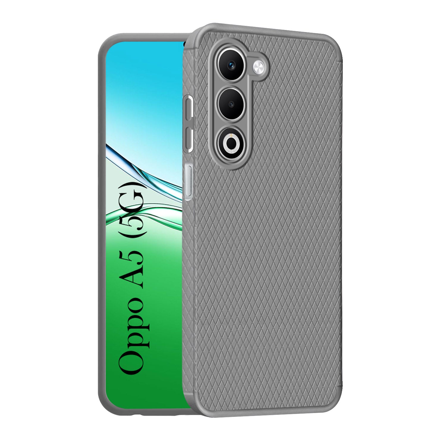 For Oppo A5 5G Back Cover Case (Liquid Silicone | Side Grip | Camera Protection)