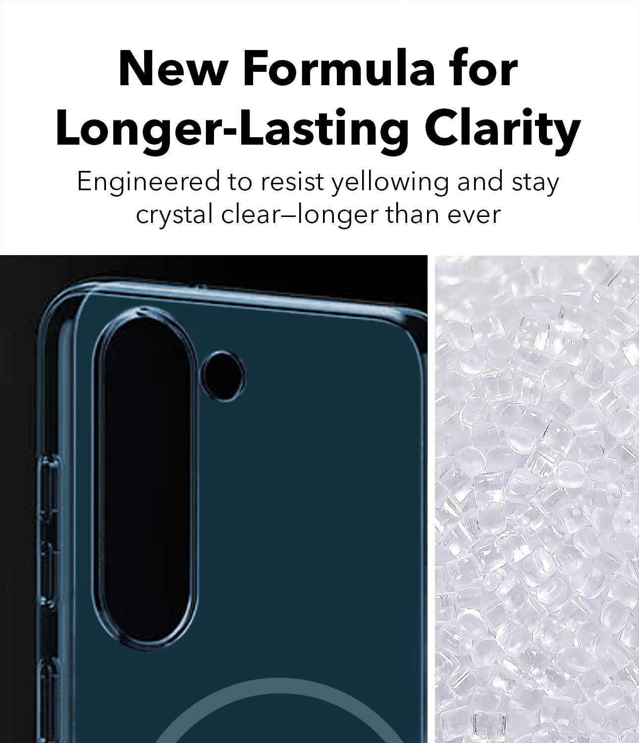 For Samsung Galaxy S25 Plus Back Cover Case Crystal Anti Yellow(MagSafe Wireless Charging Support |Camera Protection Bump)