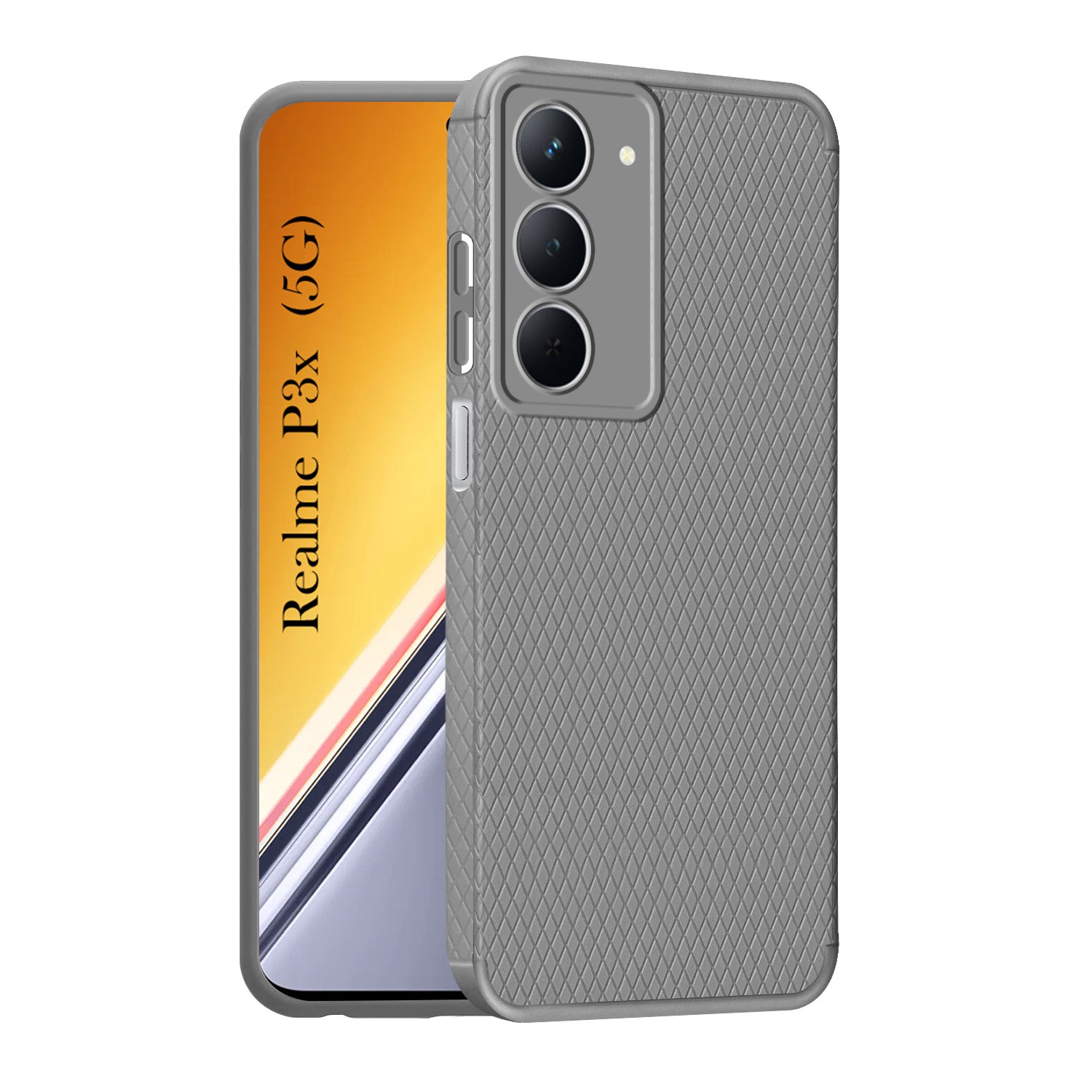 For Realme P3x Back Cover Case (Liquid Silicone | Side Grip | Camera Protection)