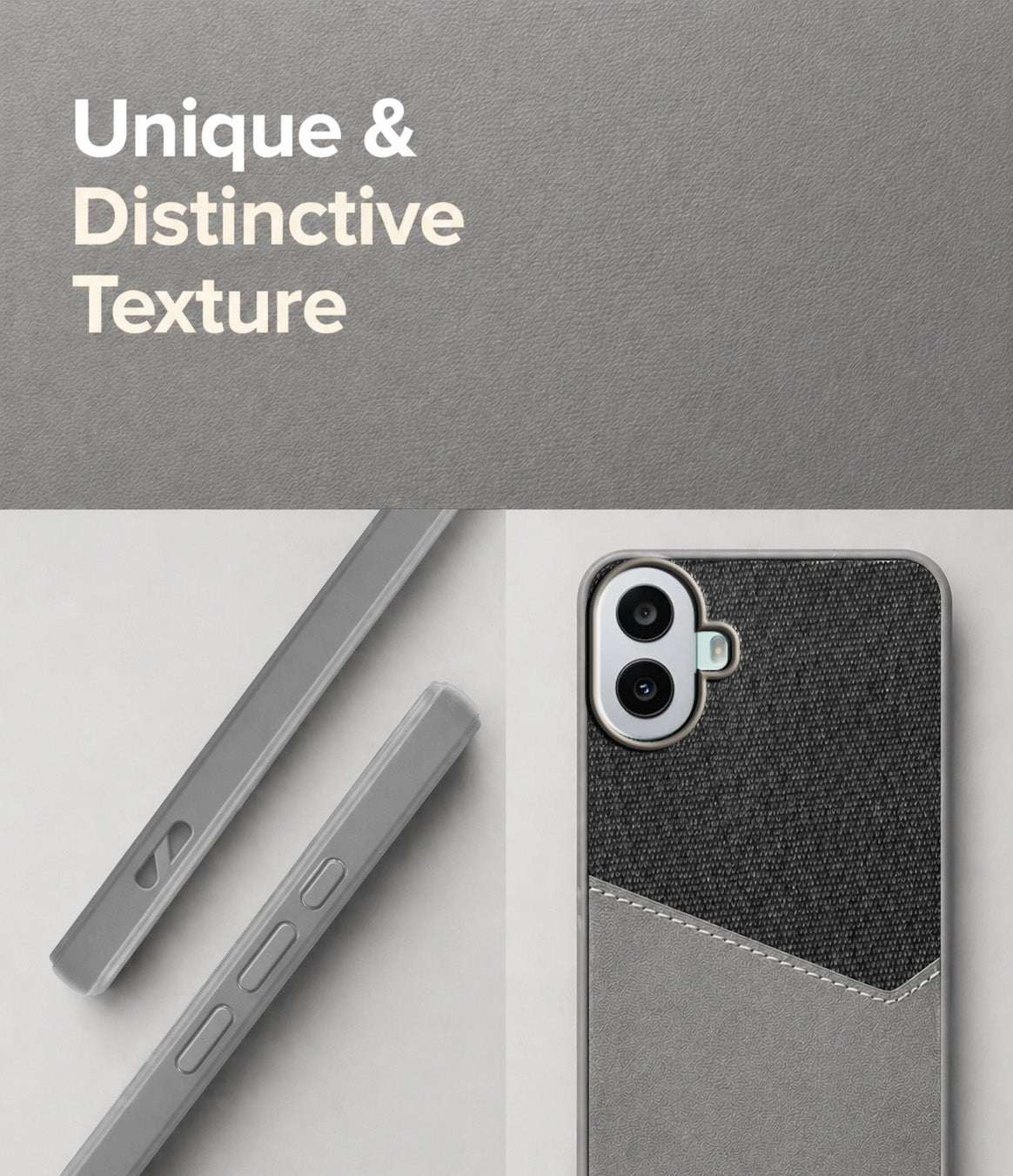 For Nothing CMF Phone 1 Back Cover Case (Dual PU Leather Stitch | Professional Minimalist | Soft and Flexible)