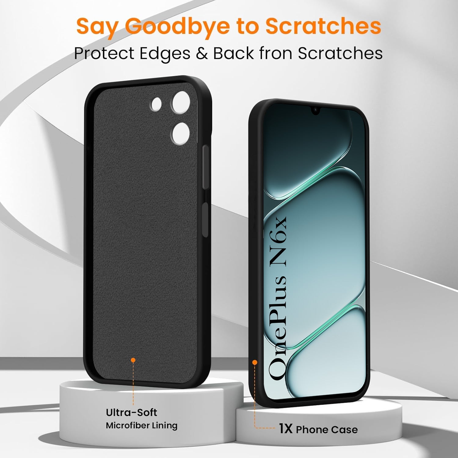 For OnePlus N6X Back Cover Case Rubberised (Textured Grip Design| Micro-Fiber Cloth Inside | Slim and Light Weight | Soft Touch and Feel)