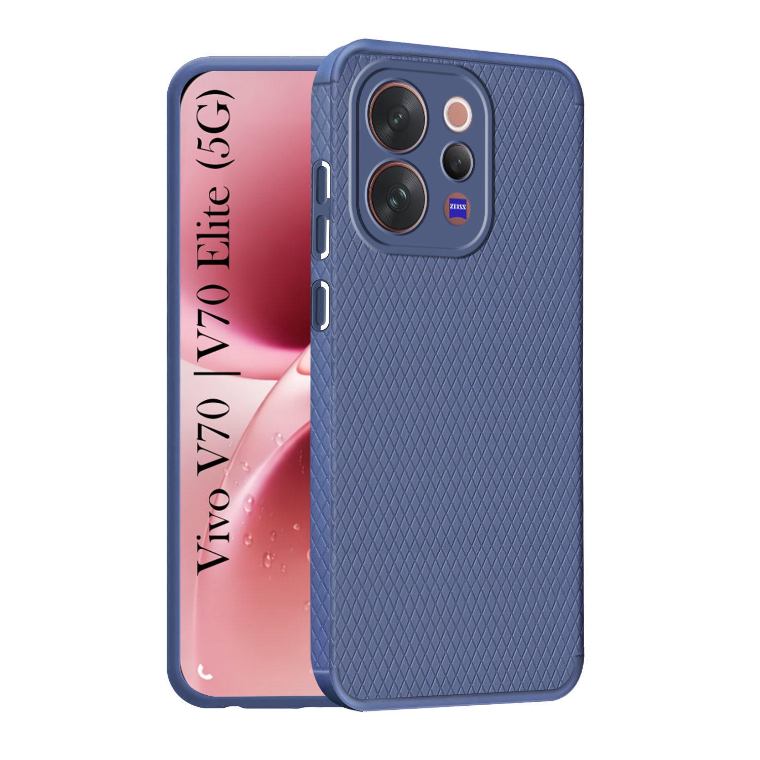 For Vivo V70 | Vivo V70 Elite 5G Back Cover Case Liquid Silicone (Camera Protection | Side Grip Texture | Soft and Flexible)