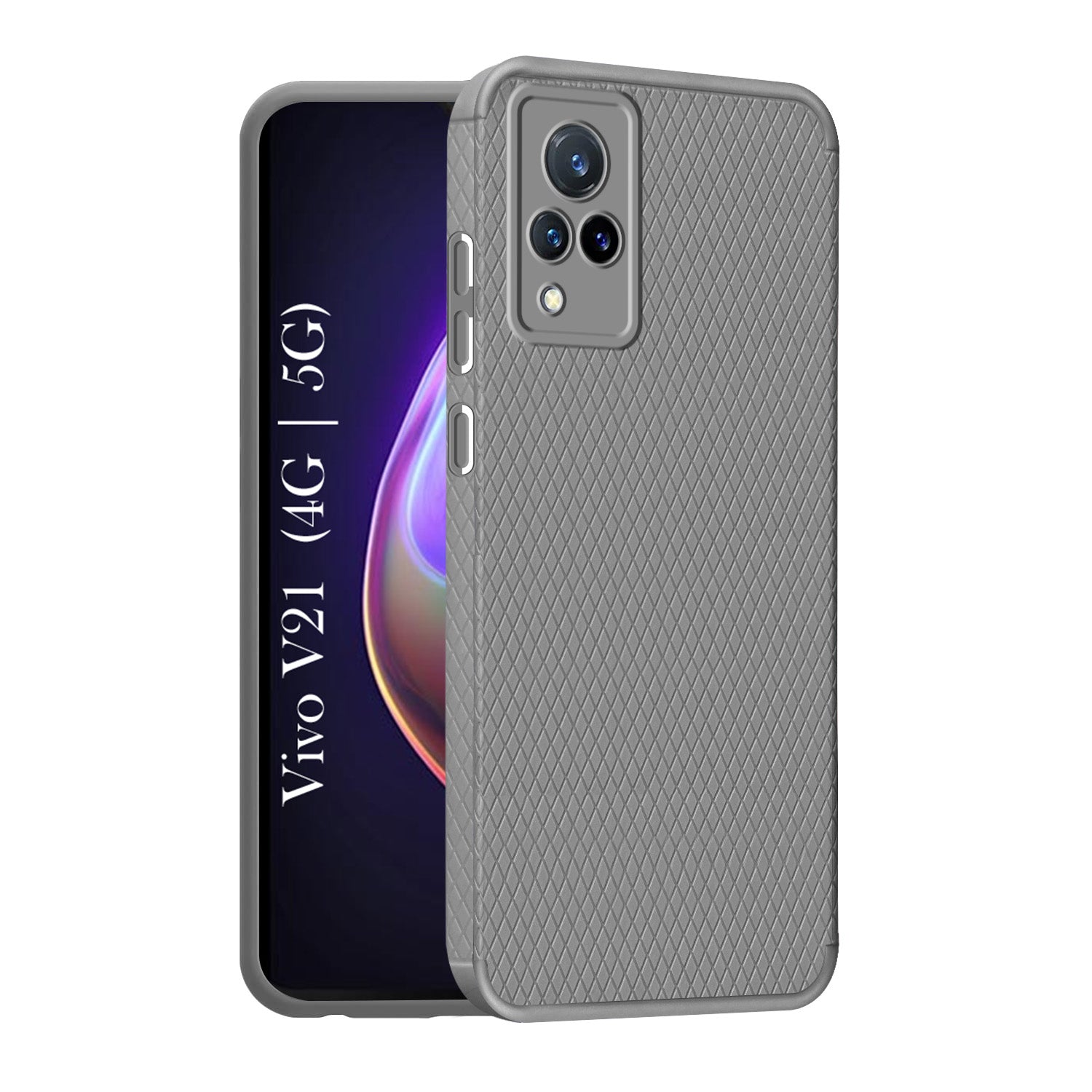 For Vivo V21 | Vivo V21 5G Back Cover Case Liquid Silicone (Camera Protection | Side Grip Texture | Soft and Flexible)
