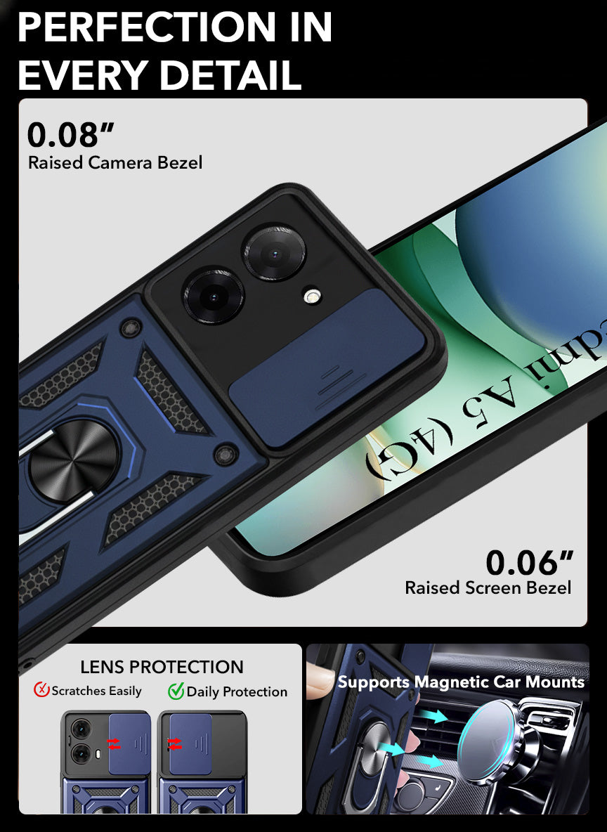 For Redmi A5 4G Back Cover Case (Hybrid Dual Armor Polycarbonate)