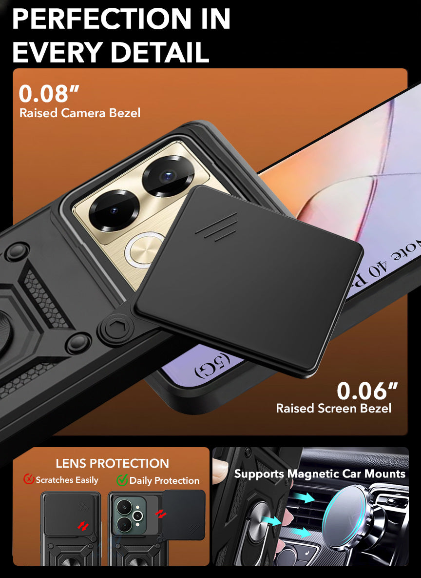 For Infinix Note 40 Pro 5G | Infinix Note 40 Pro Plus Back Case Cover (Hybrid Dual Armor Polycarbonate)