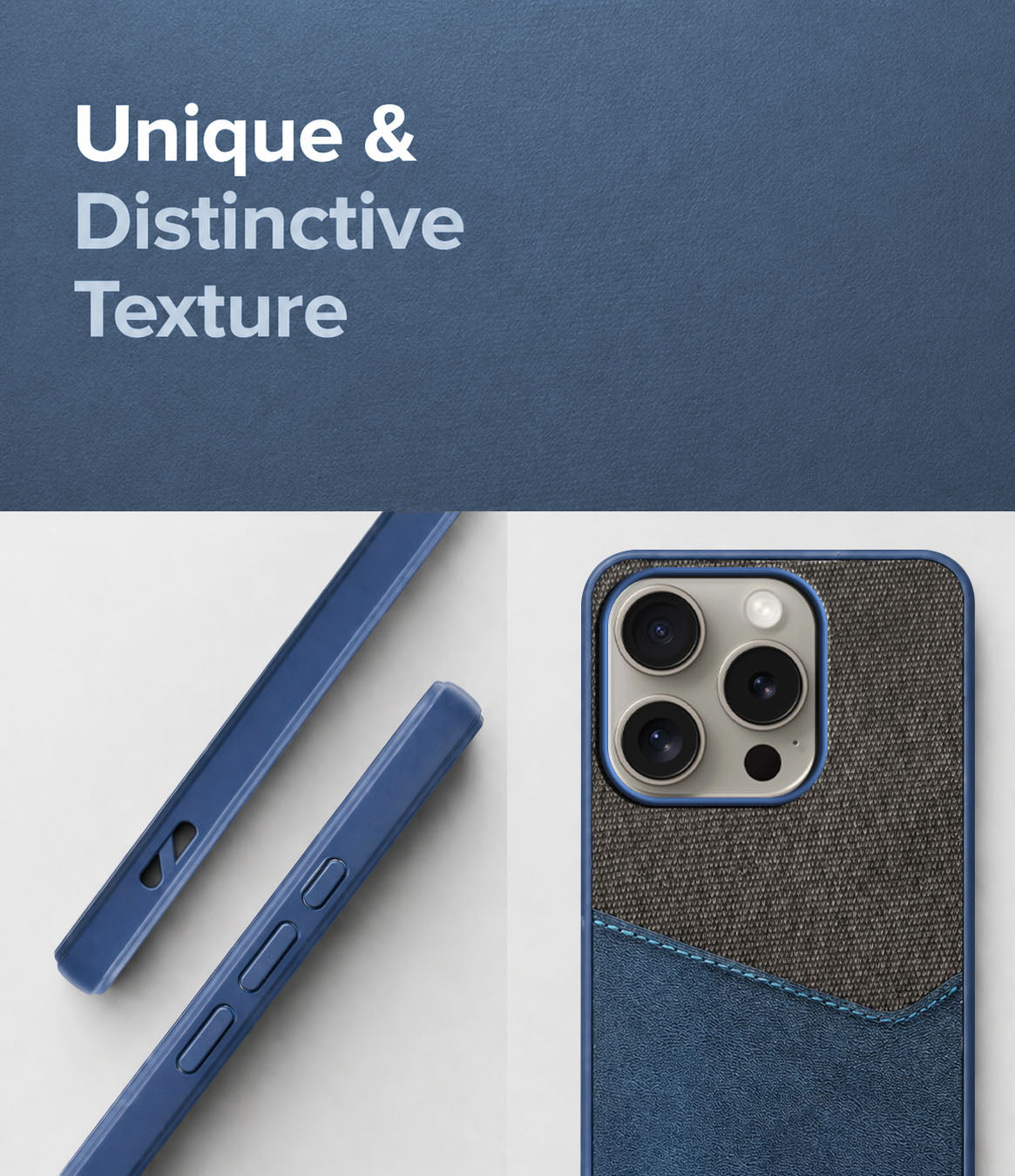 For Apple iPhone 15 Pro Back Cover Case (Dual PU Leather Stitch | Professional Minimalist | Soft and Flexible)