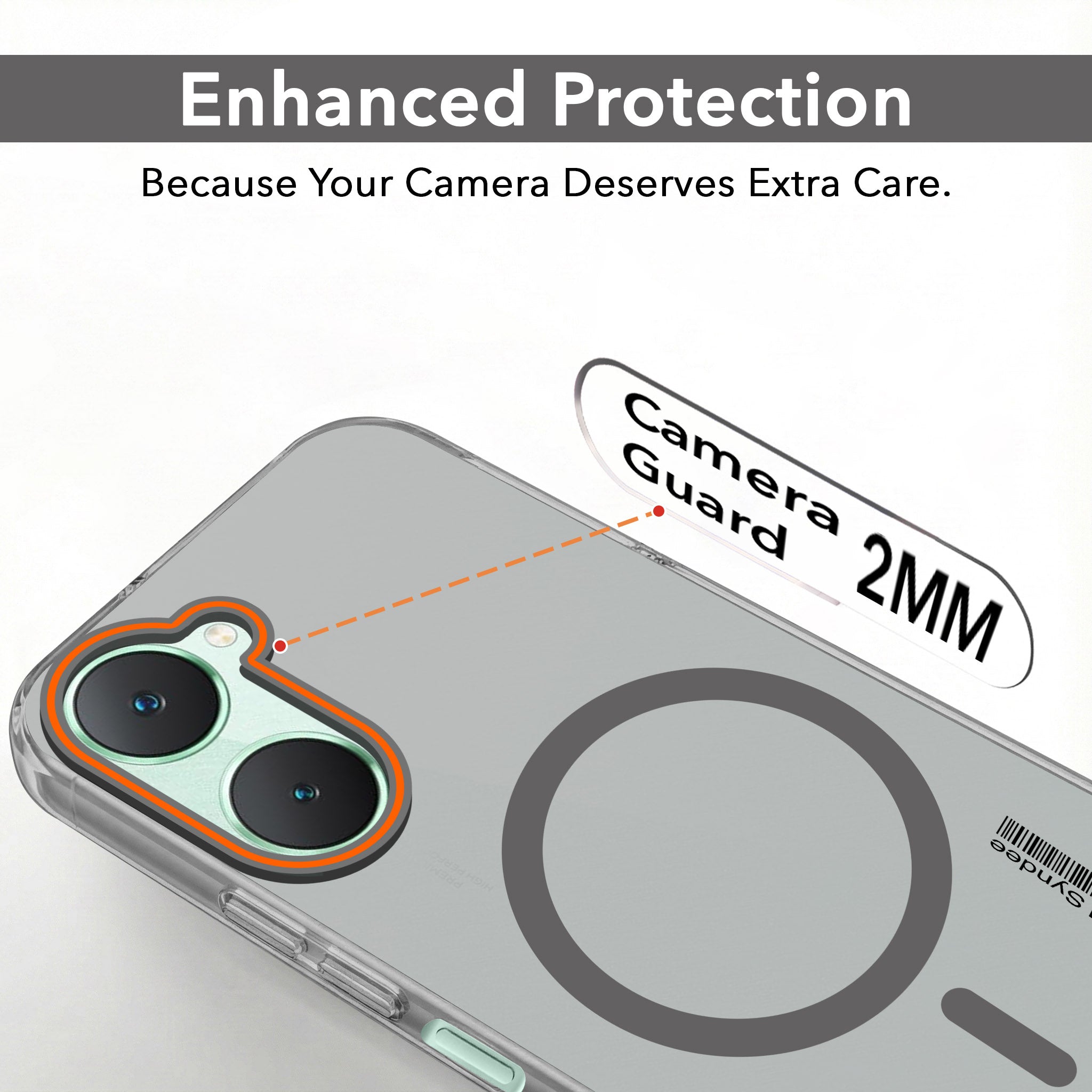 For Vivo Y18 | Y18e | Y03 | Y18i | Y18t Back Cover Case (Soft Touch | Camera Bump Protection | MagSafe Compatible | Matte Finish)