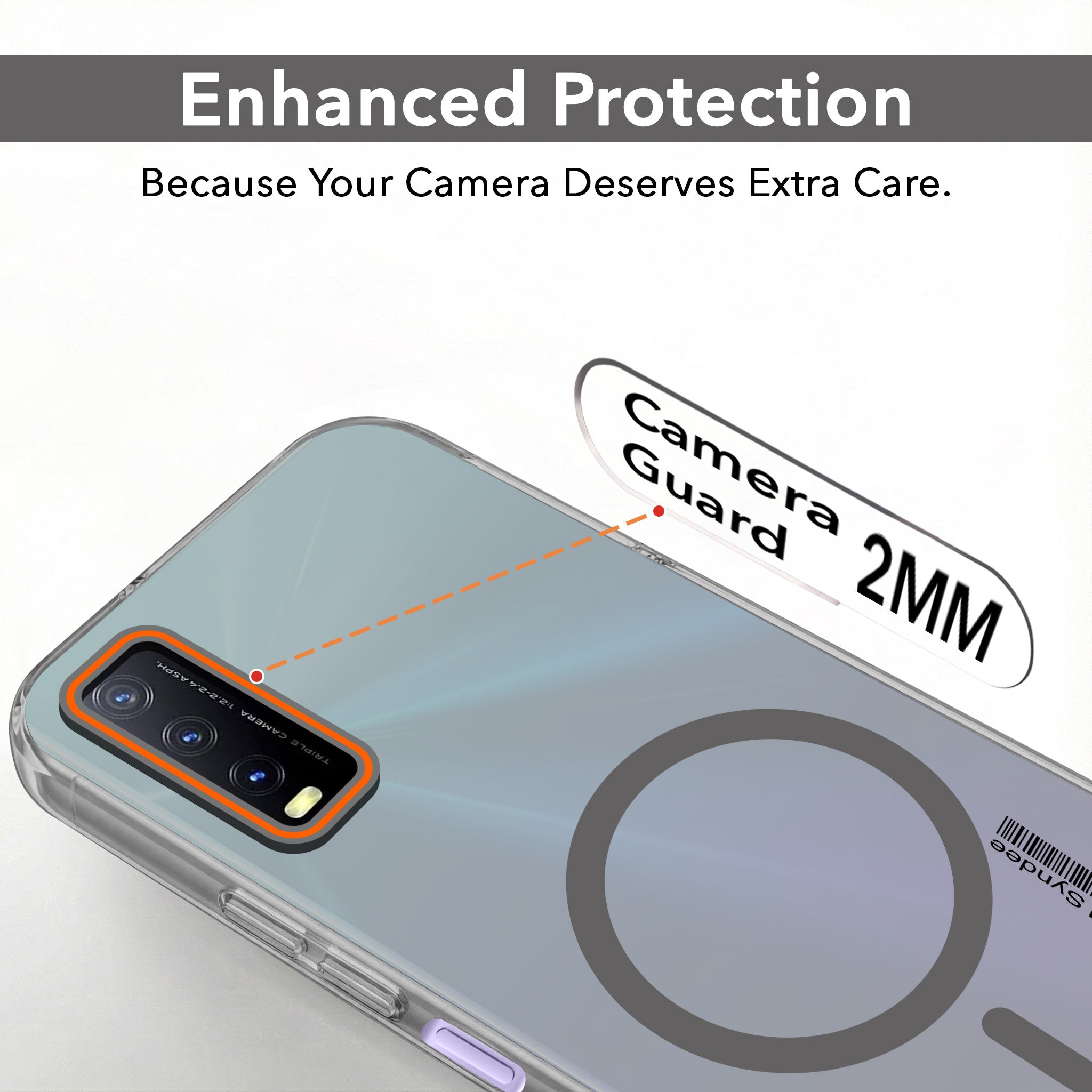 For Vivo Y20 | Y20i Back Cover Case (Soft Touch | Camera Bump Protection | MagSafe Compatible | Matte Finish)