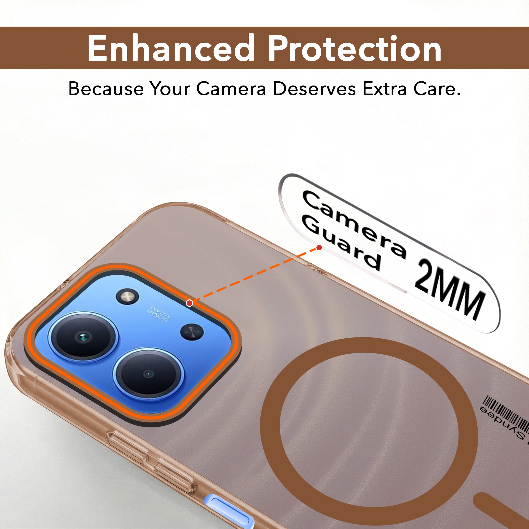 For Redmi 15C Back Cover Case (Soft Touch | Camera Bump Protection | MagSafe Compatible | Matte Finish)