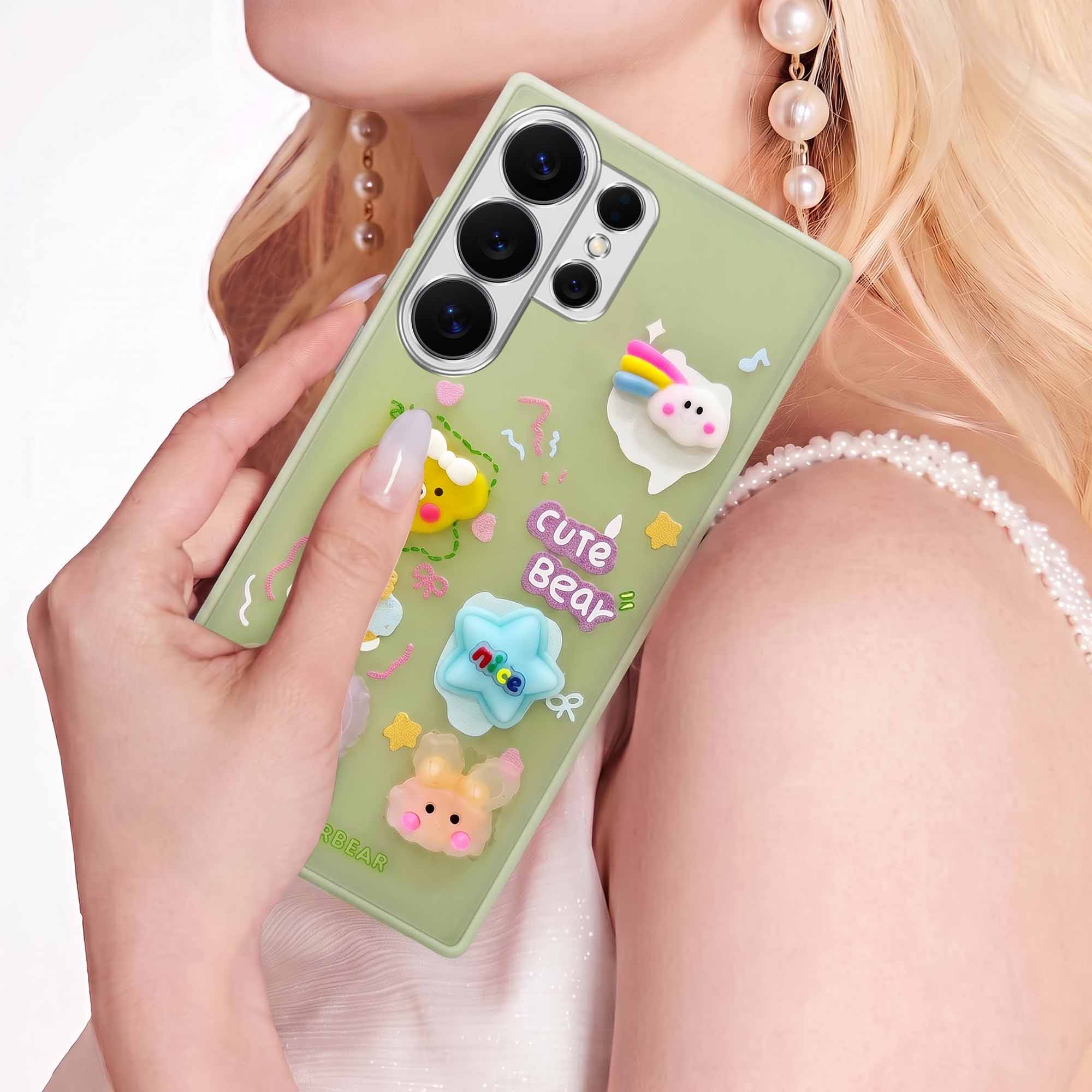 For Samsung Galaxy S26 Ultra Back Cover Case (3D Cute Cartoons | Hard Back Side Soft | Matte Premium Finish | HD Printing)