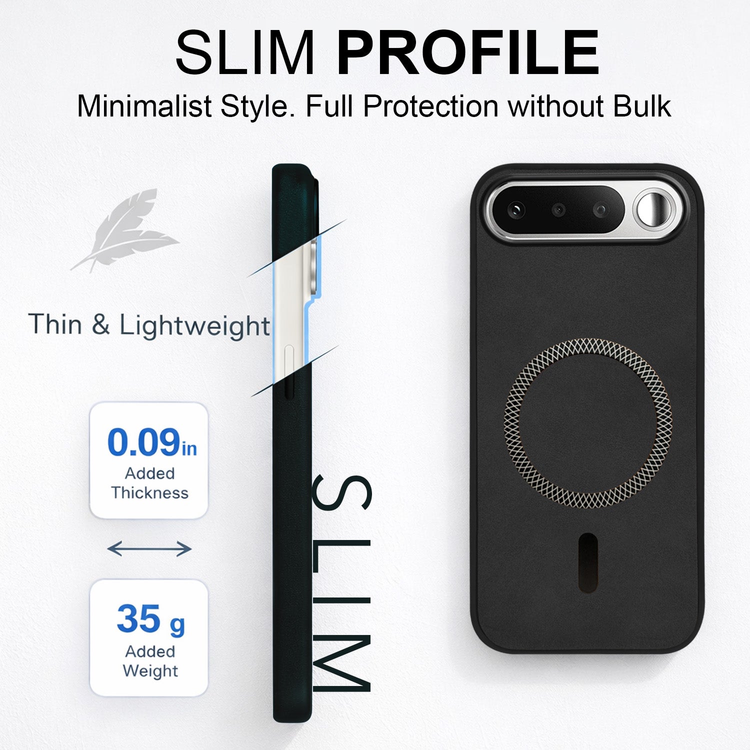 For Realme 16 Back Cover Case Leather Finish (MagSafe Compatible Wireless Charging | Soft Touch | Camera Bump Protection)
