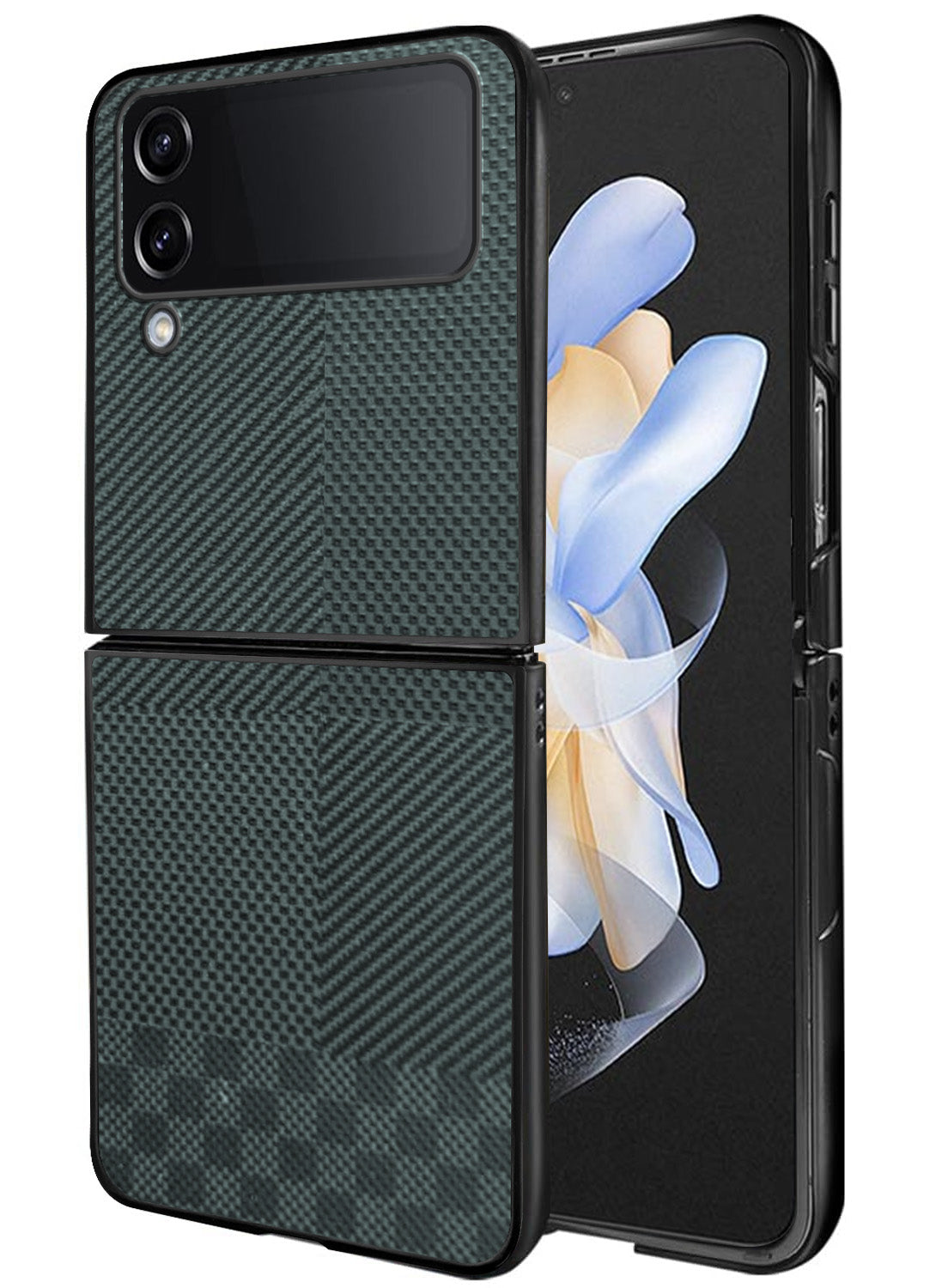 For Samsung Galaxy Z Flip 4 5G Back Flip Case Cover (Craft Printed Design | Hybrid Texture | Inside Microfiber Cloth)