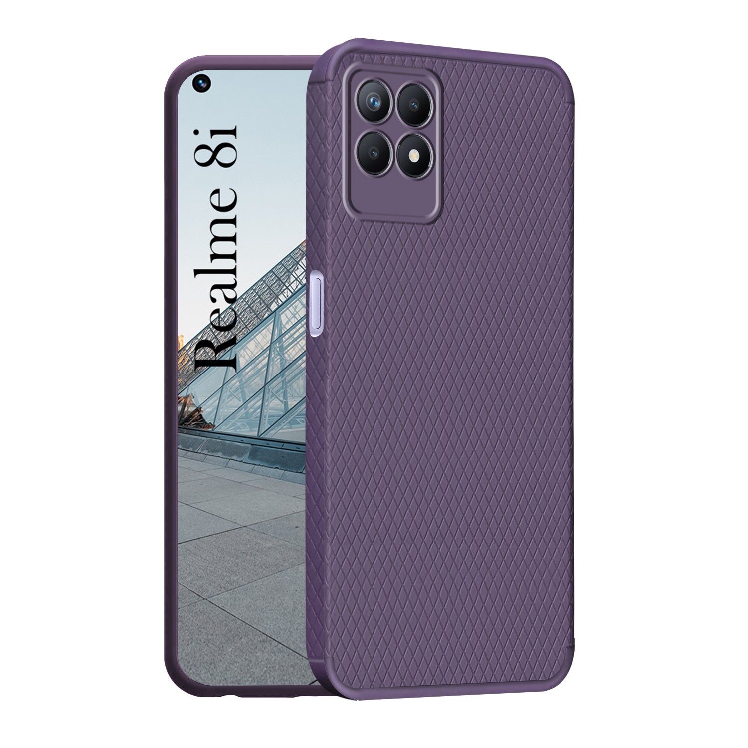 For Realme 8i Back Cover Case (Liquid Silicone | Side Grip | Camera Protection)