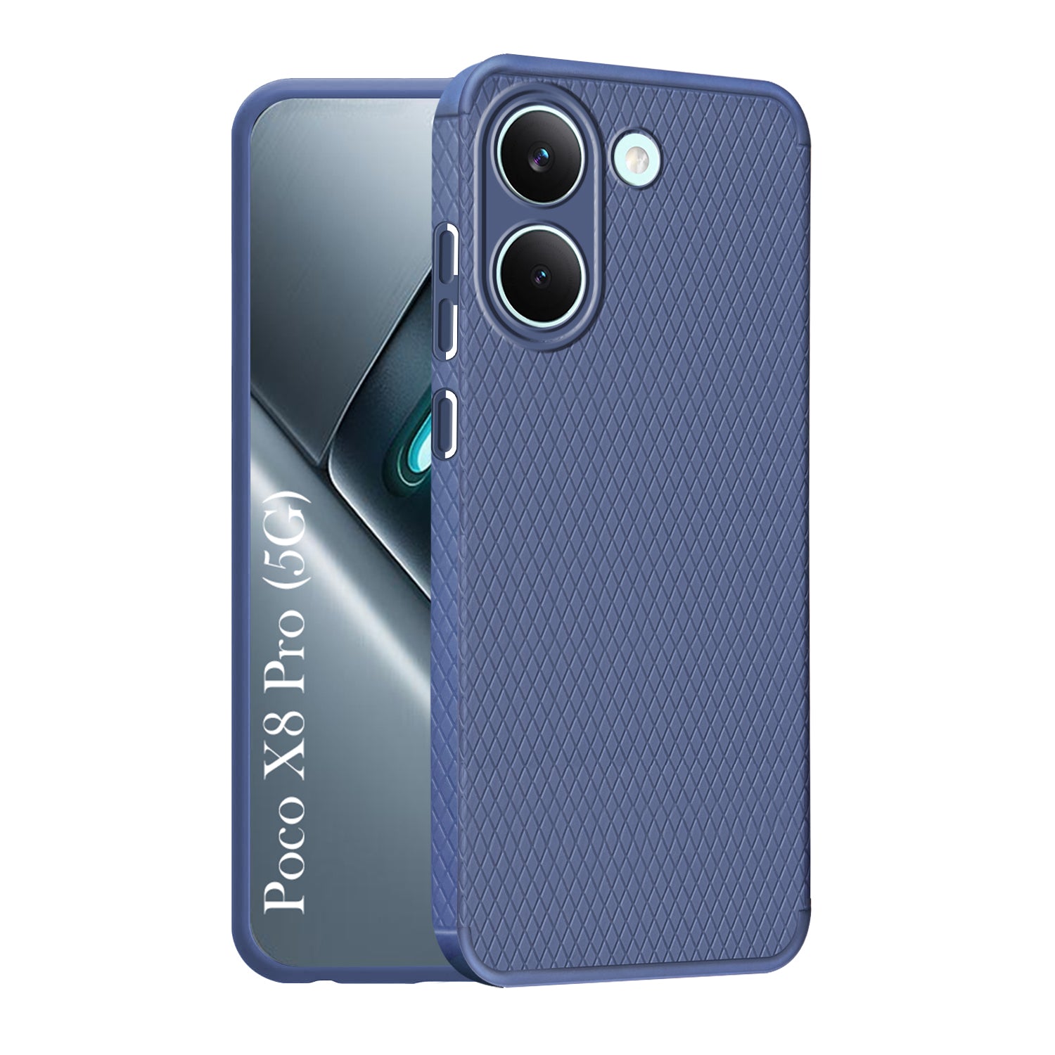 For Poco X8 Pro Back Cover Case Liquid Silicone (Camera Protection | Side Grip Texture | Soft and Flexible)