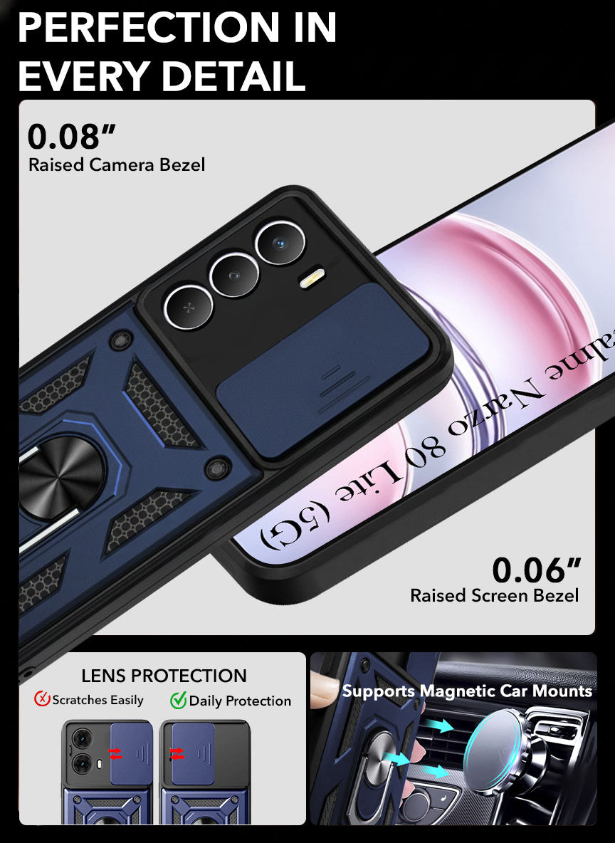 For Realme Narzo 80 Lite 5G Back Cover Case (Hybrid Dual Armor Polycarbonate)