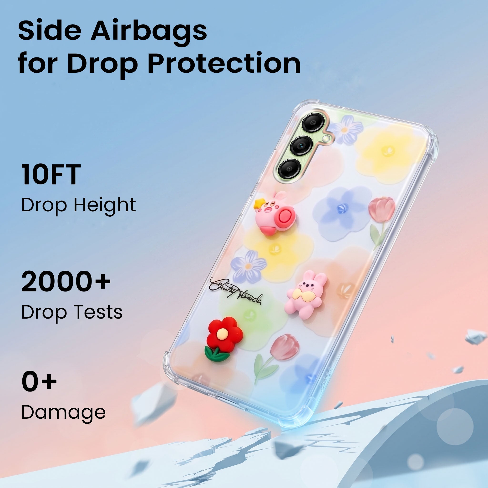 For Samsung Galaxy A14 4G | 5G Back Cover Case (3D Cute Cartoons | Hard Back Side Soft | Matte Premium Finish | HD Printing)