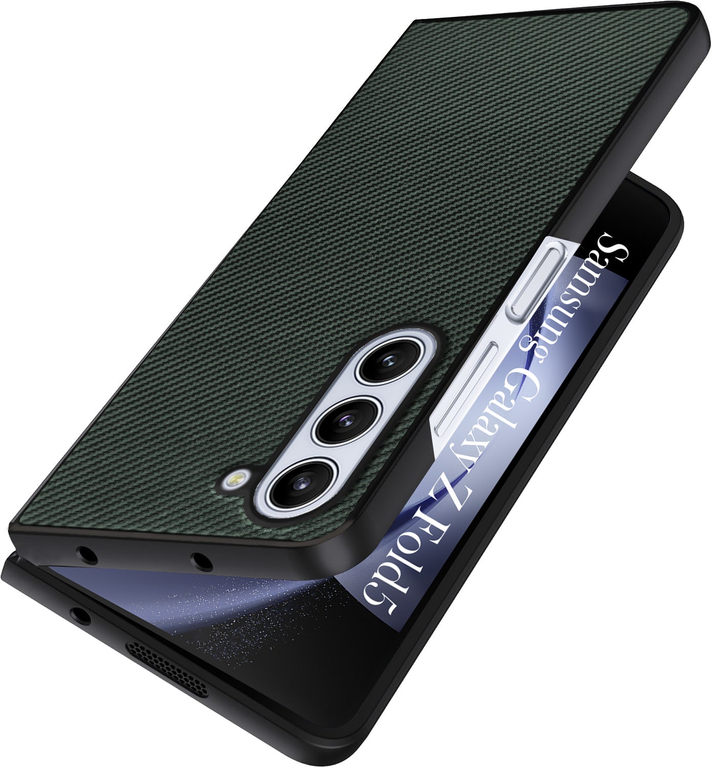 For Samsung Galaxy Z Fold 5 5G Back Flip Case Cover (Craft Printed Design | Hybrid Texture | Inside Microfiber Cloth)