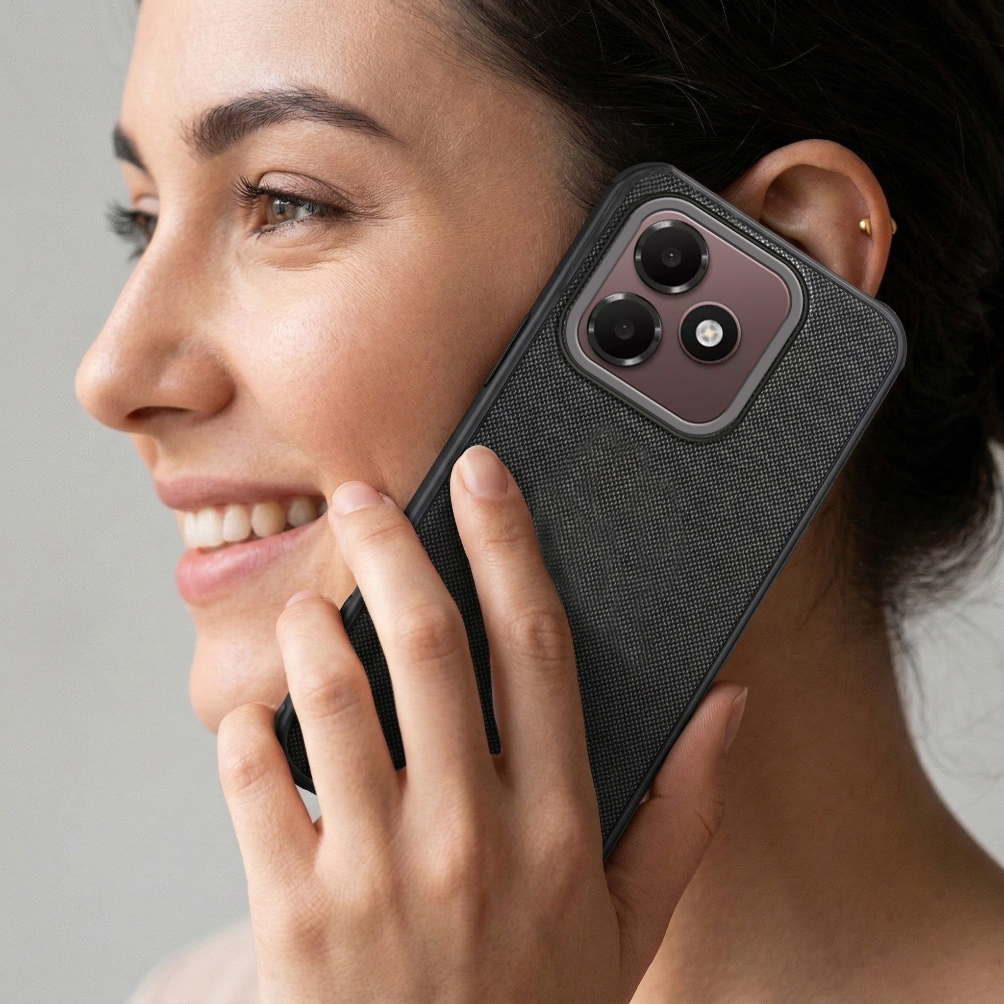For Realme P4 Lite 5G | Narzo 100 Lite 5G Combo (Textured Grip Design | Micro-Fiber Cloth Inside | Oleophobic Coating Screen Glass)