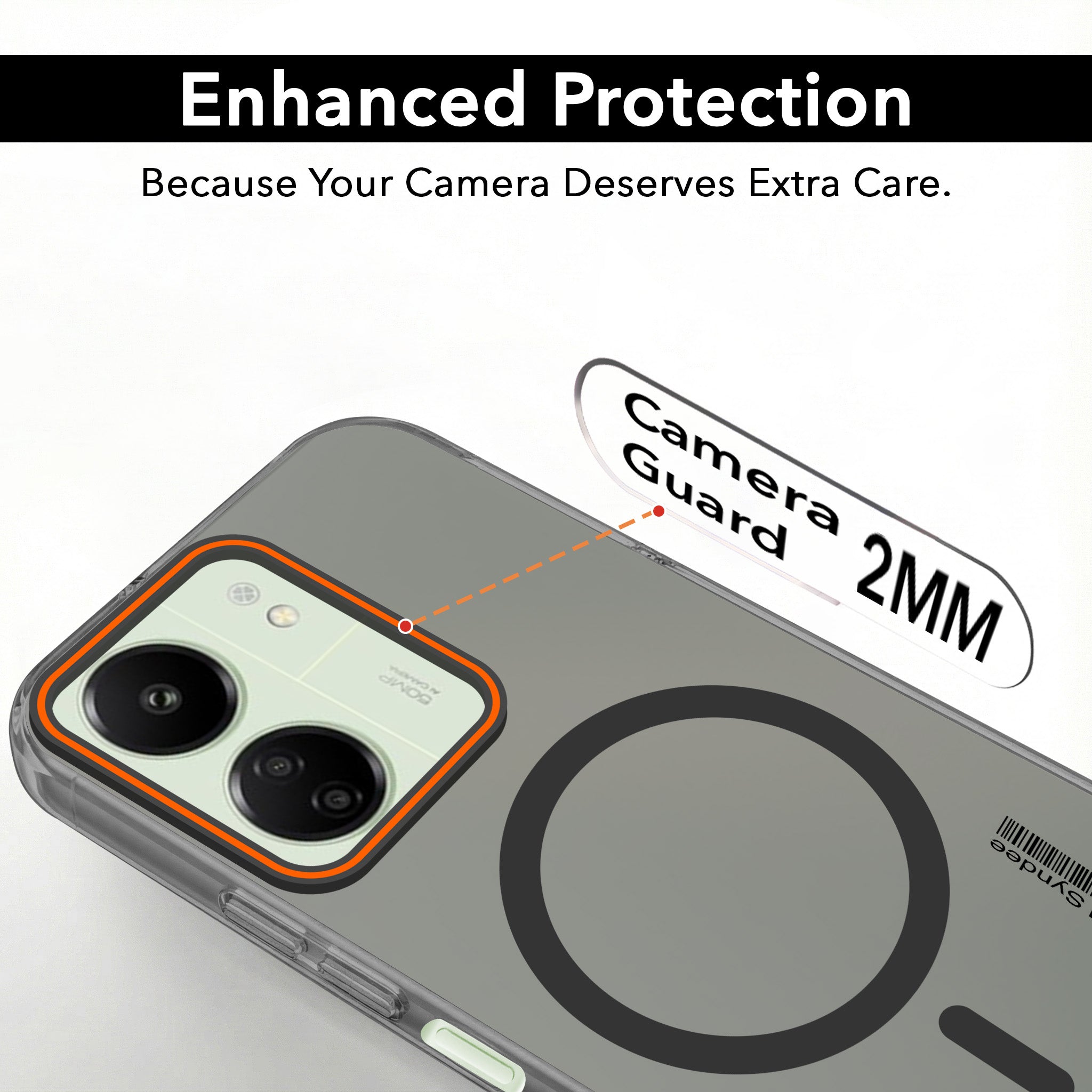 For Xiaomi Redmi 13C 4G Back Cover Case (Soft Touch | Camera Bump Protection | MagSafe Compatible | Matte Finish)