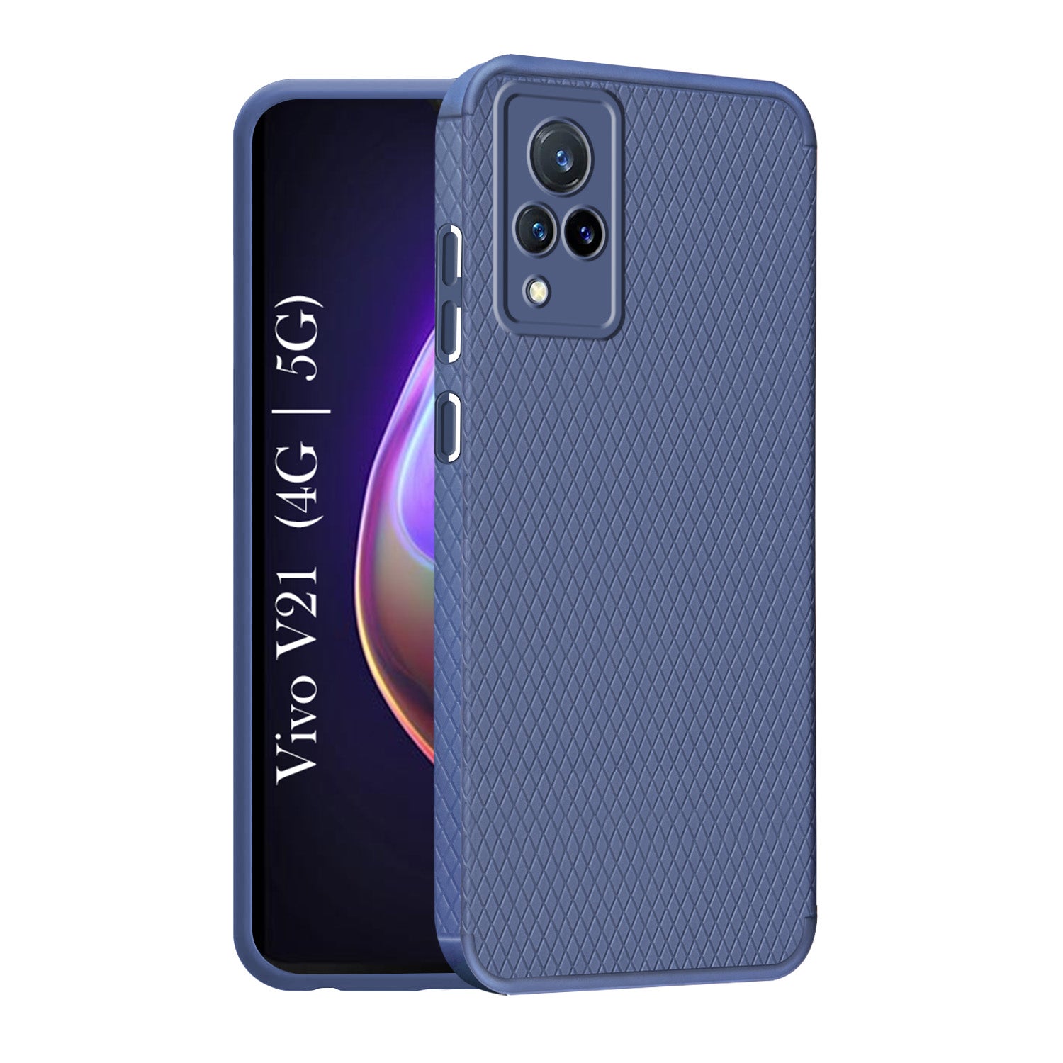 For Vivo V21 | Vivo V21 5G Back Cover Case Liquid Silicone (Camera Protection | Side Grip Texture | Soft and Flexible)