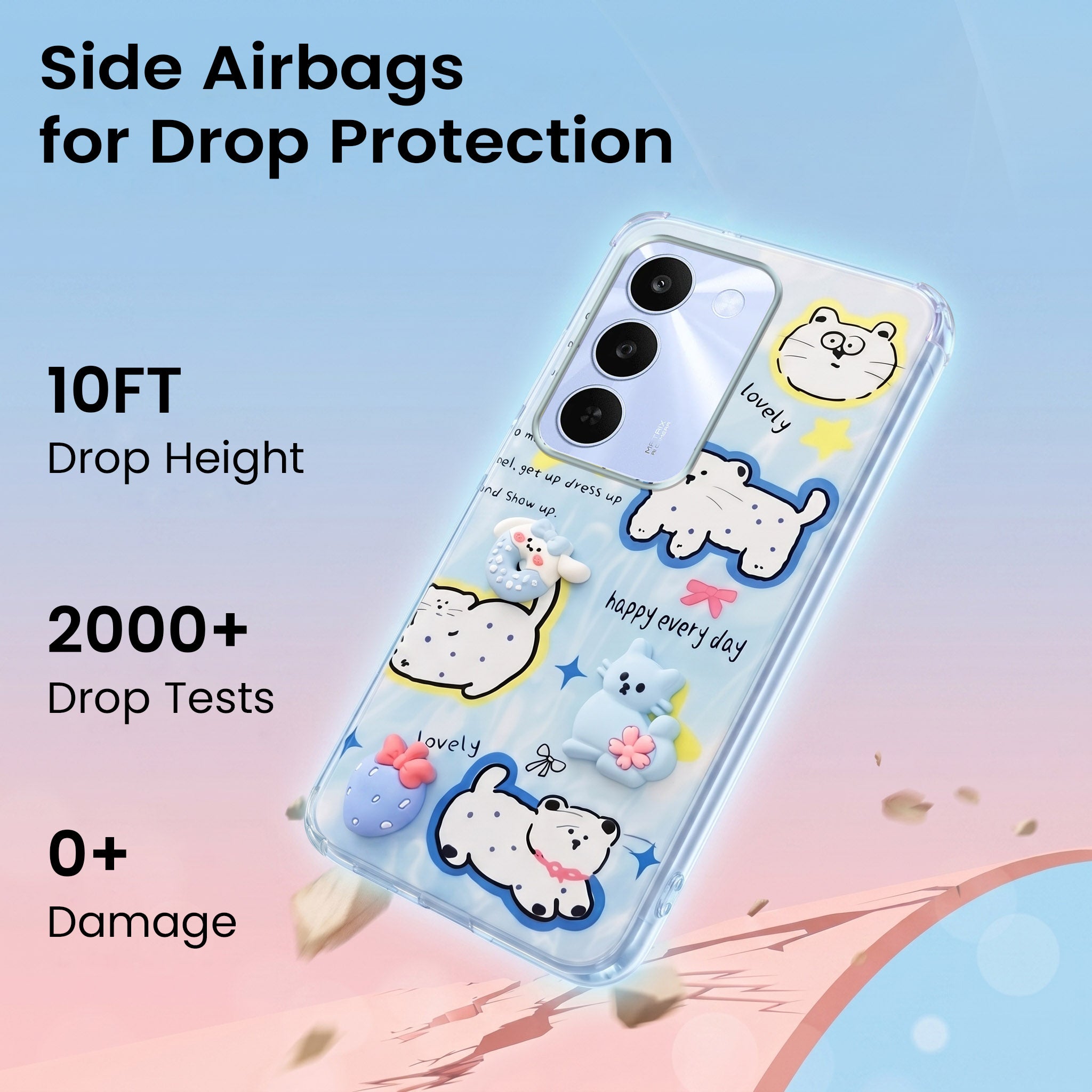 For Realme C83 5G Back Cover Case (3D Cute Cartoons | Hard Back Side Soft | Matte Premium Finish | HD Printing)