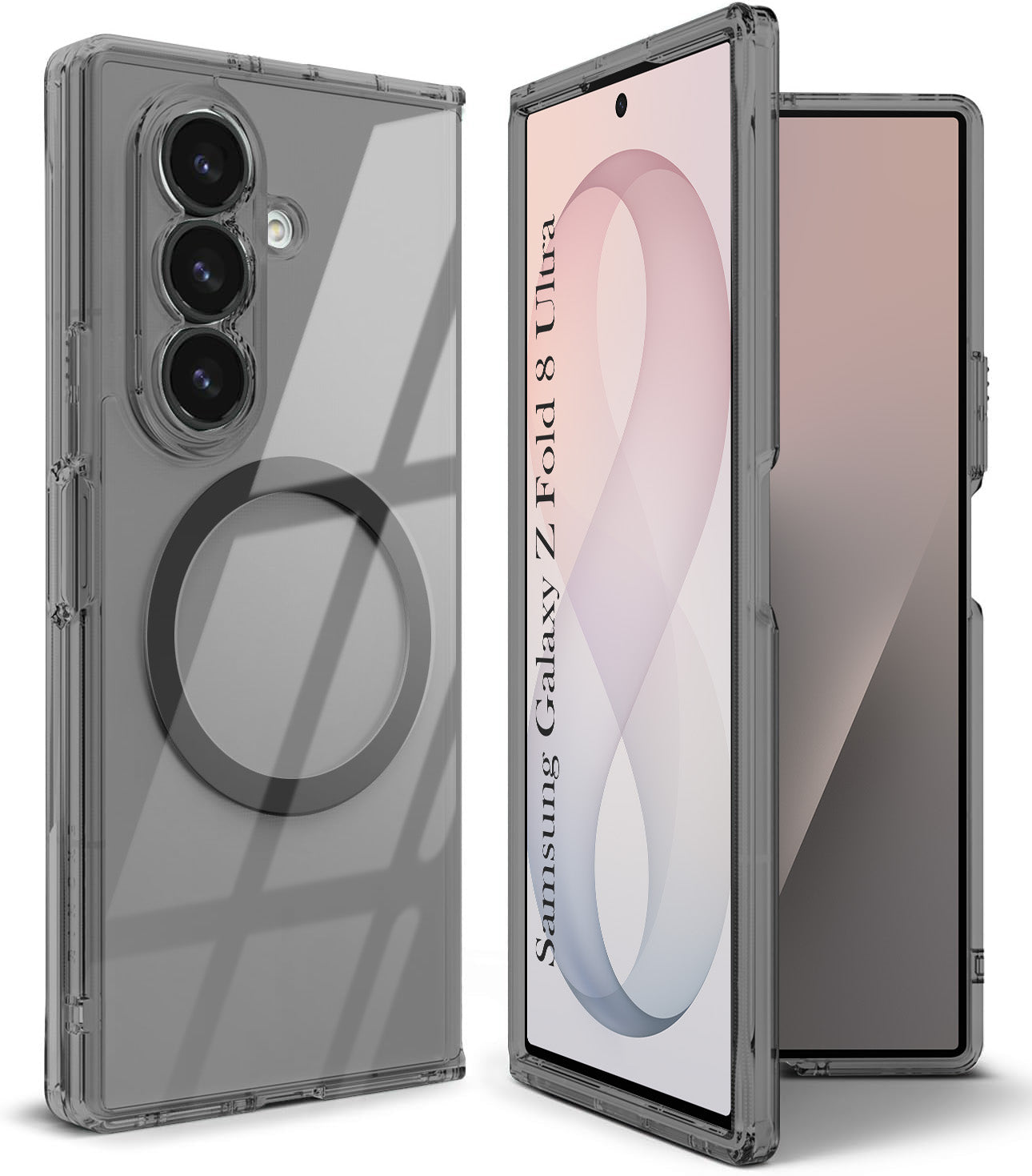 For Samsung Galaxy Z Fold 8 Ultra Back Cover Case Crystal Clear Lifetime Anti-Yellow (Magnetic Charging Support | Sleek Crystal Clear)