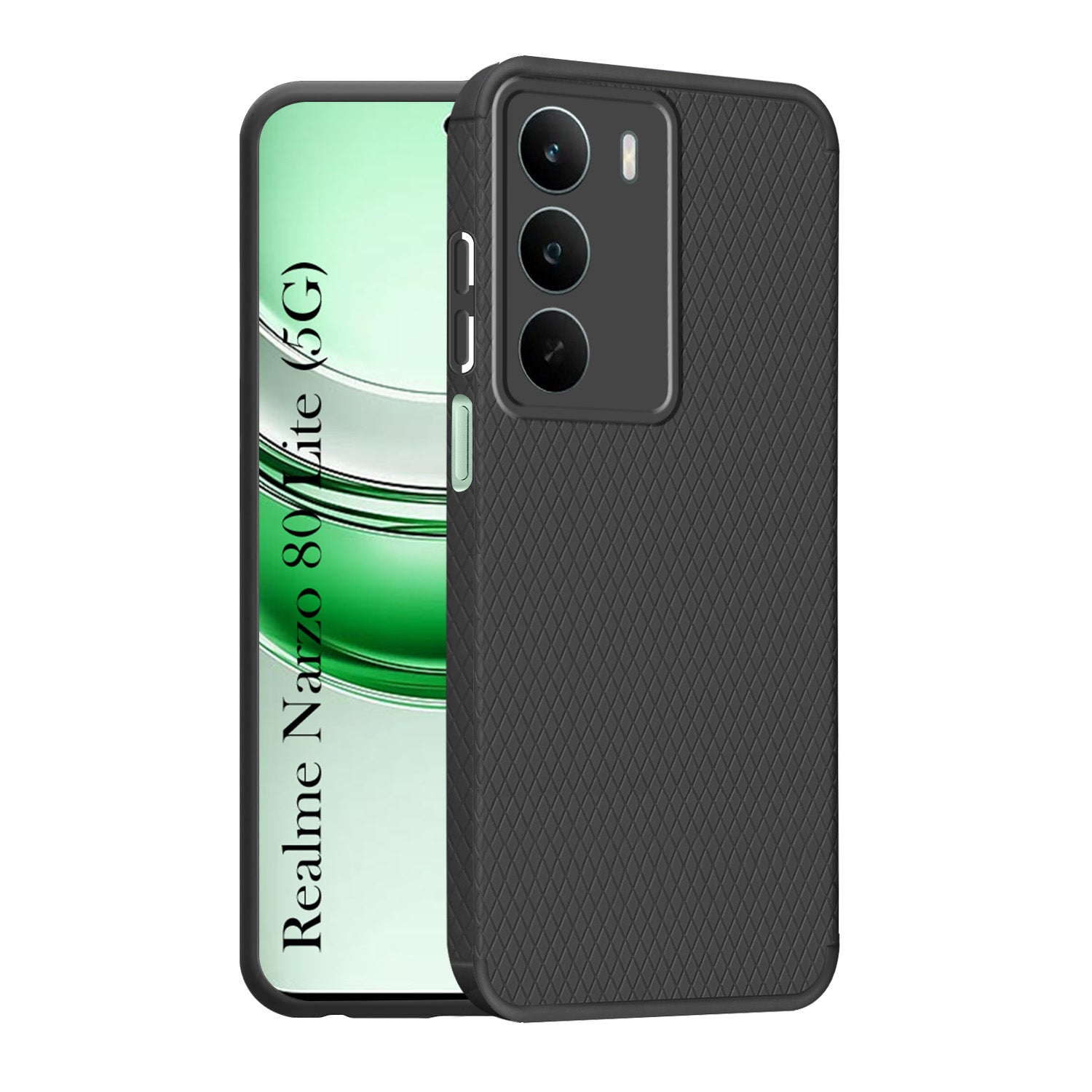For Realme Narzo 80 Lite 5G Back Cover Case (Liquid Silicone | Side Grip | Camera Protection)