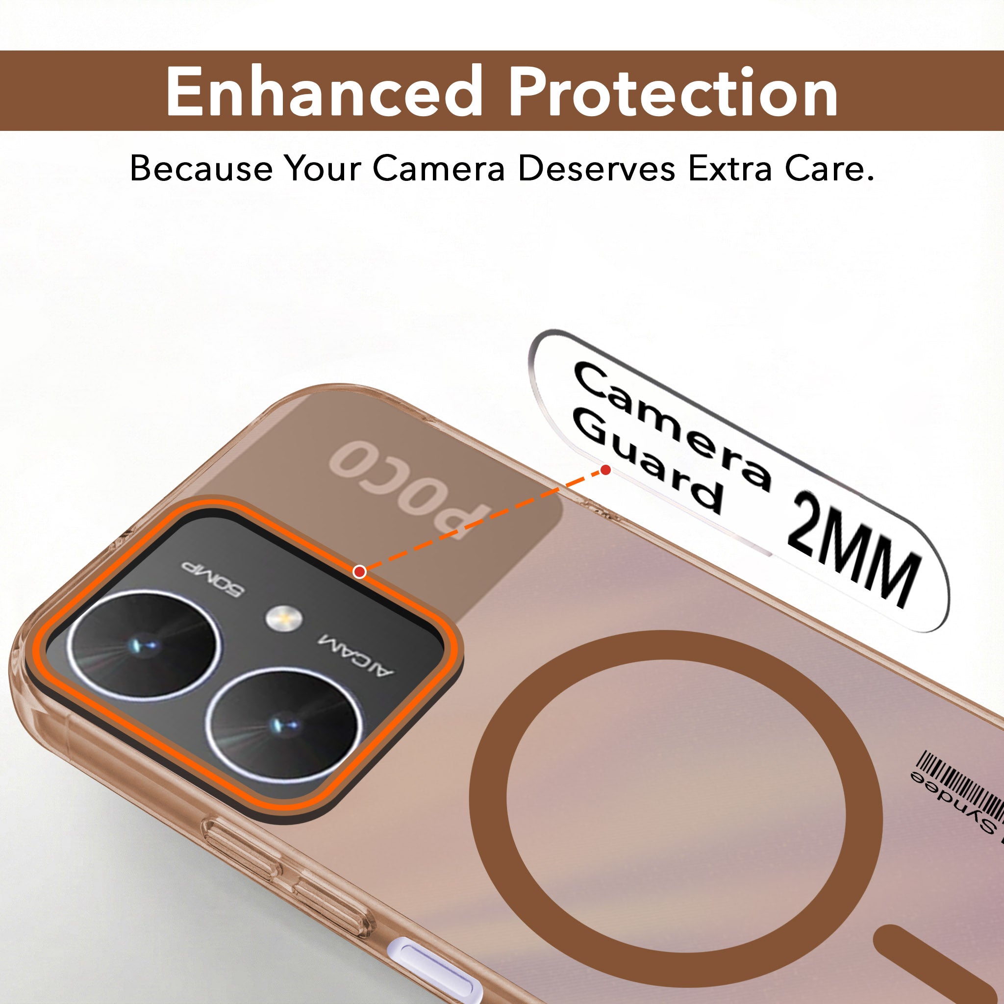 For Poco M6 5G Back Cover Case (Soft Touch | Camera Bump Protection | MagSafe Compatible | Matte Finish)