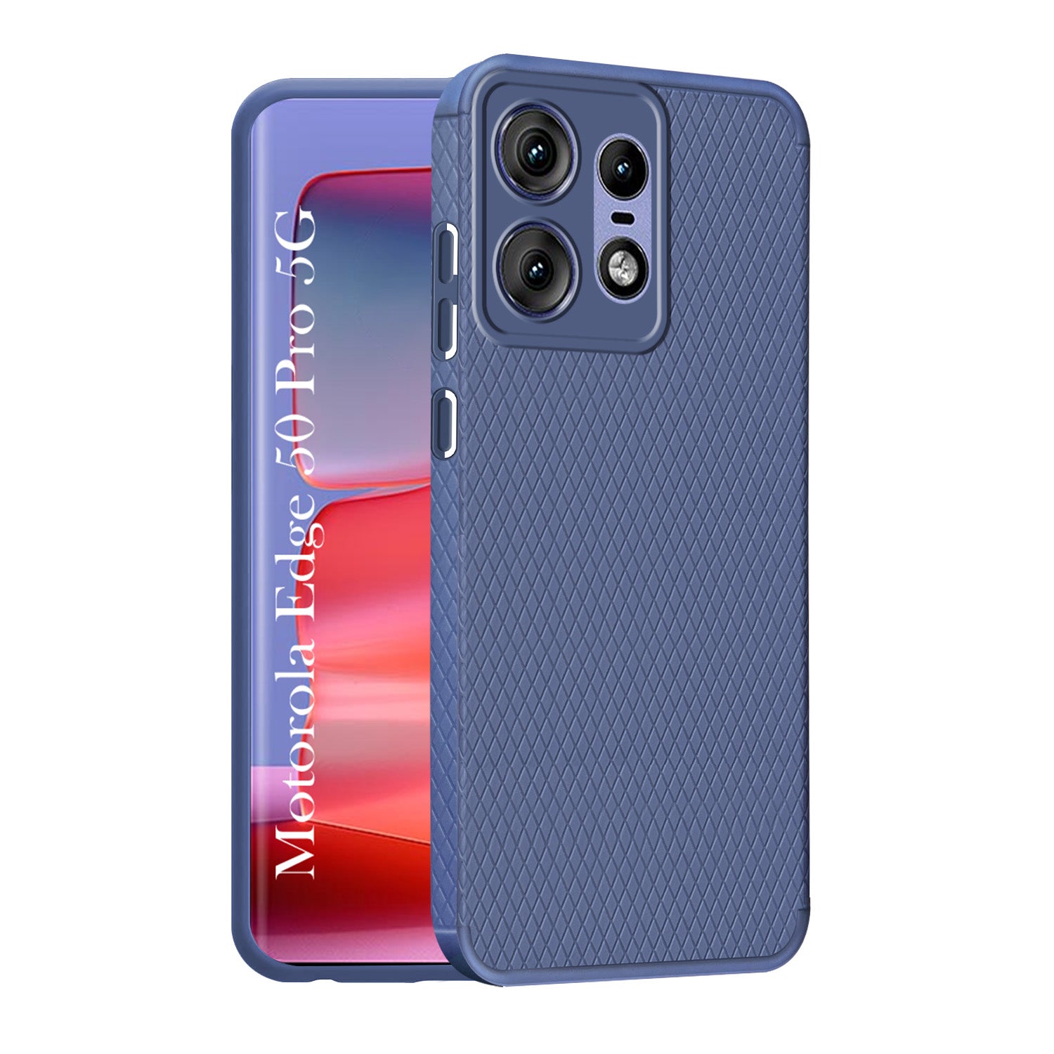 For Motorola Moto Edge 50 Pro Back Cover Case (Liquid Silicone | Side Grip | Camera Protection)