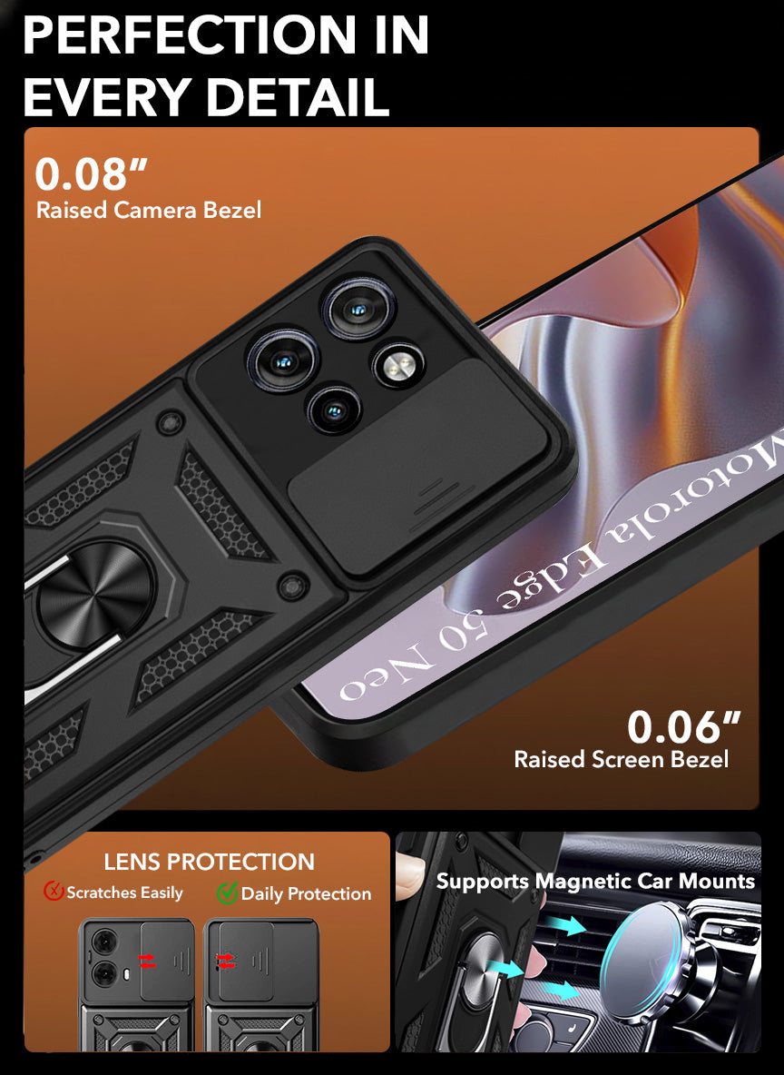 For Motorola Moto Edge 50 Neo Back Cover Case (Hybrid Dual Armor Polycarbonate)