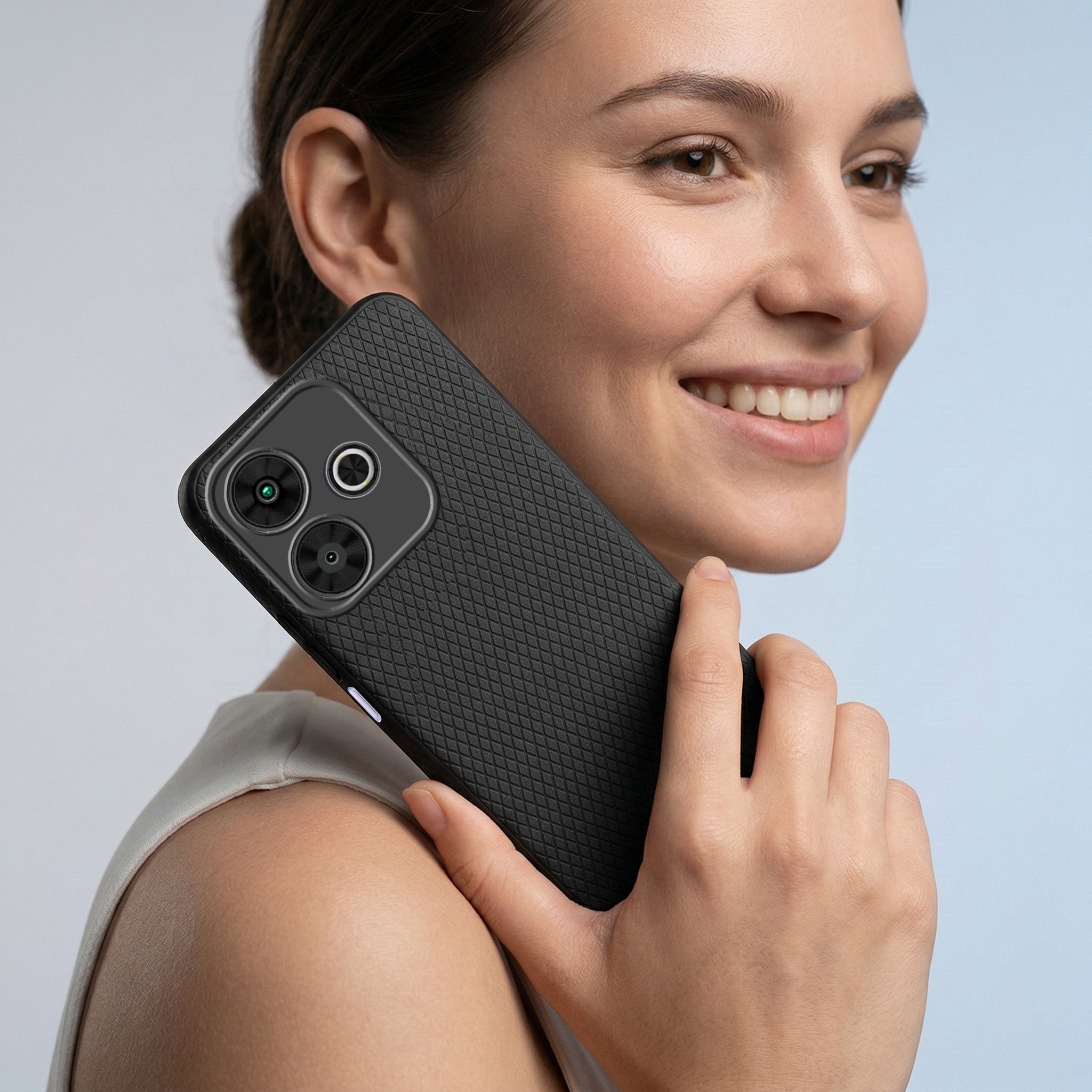 For Redmi 13 4G | 5G Combo with Back Cover and 9H Tempered Glass (Liquid Silicone | Camera Protection | Oleophobic Coating Screen Glass)