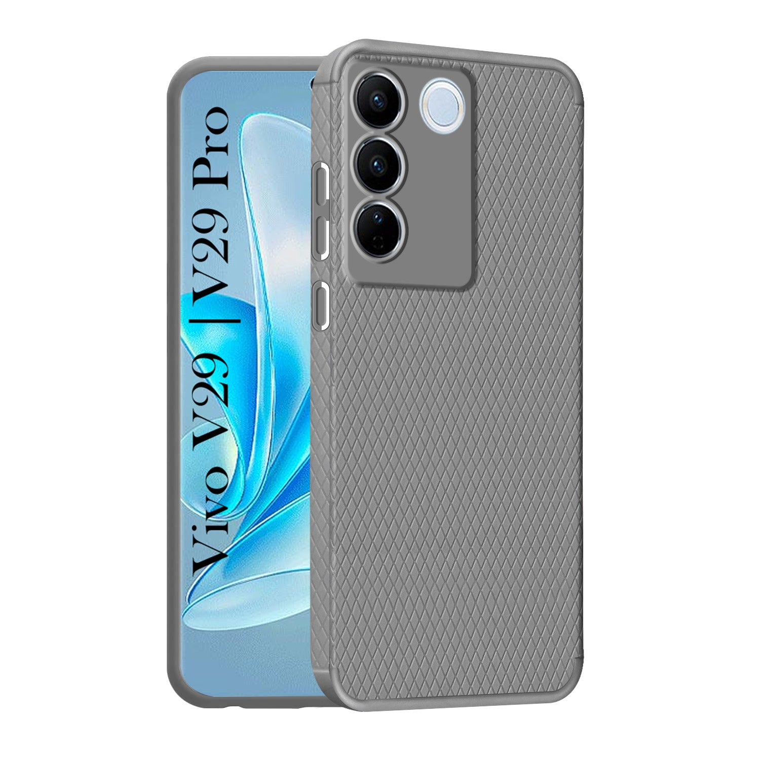 For Vivo V29 | Vivo V29 Pro 5G Back Cover Case (Liquid Silicone | Side Grip | Camera Protection)