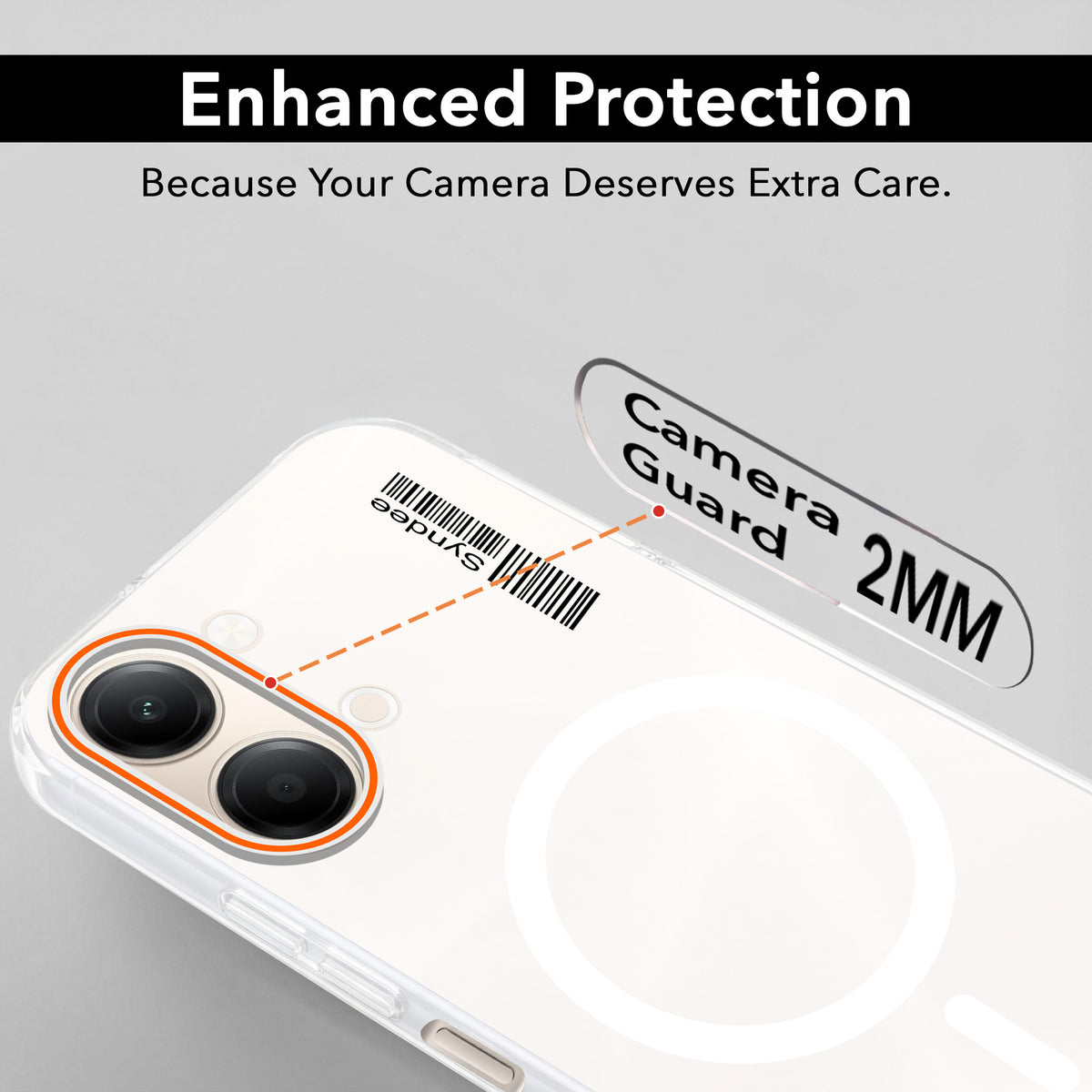 For Vivo Y05 4G | Vivo T5 Lite 5G Back Cover Case (Soft Touch | Camera Bump Protection | MagSafe Compatible | Matte Finish)