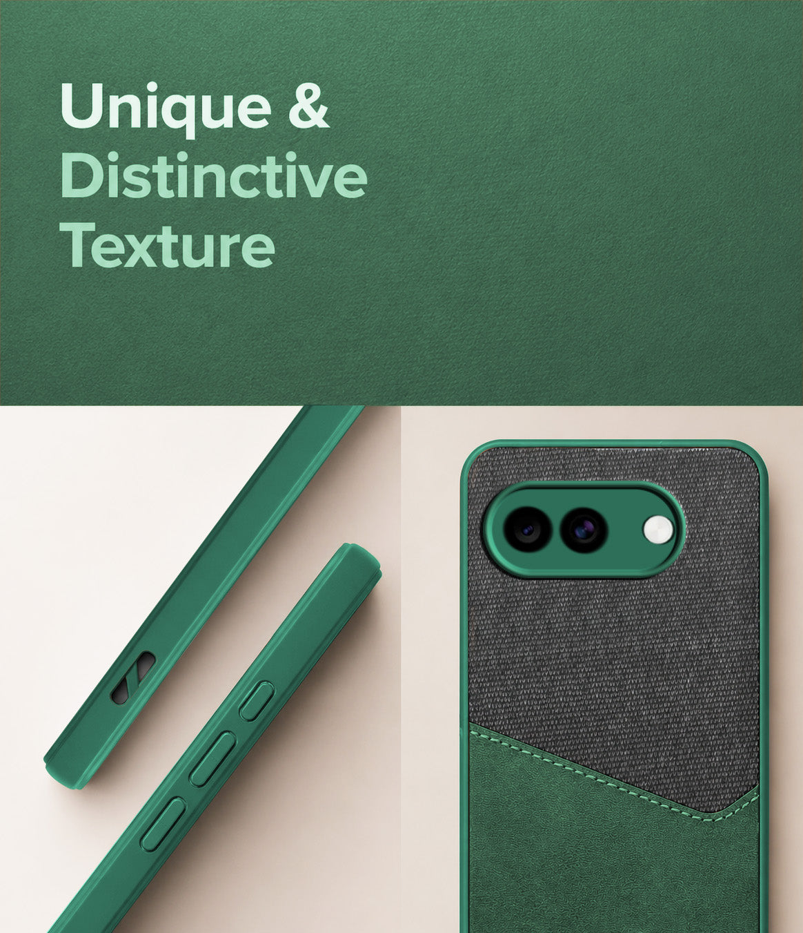For Google Pixel 10a Back Cover Case (Dual PU Leather Stitch | Professional Minimalist | Soft and Flexible)