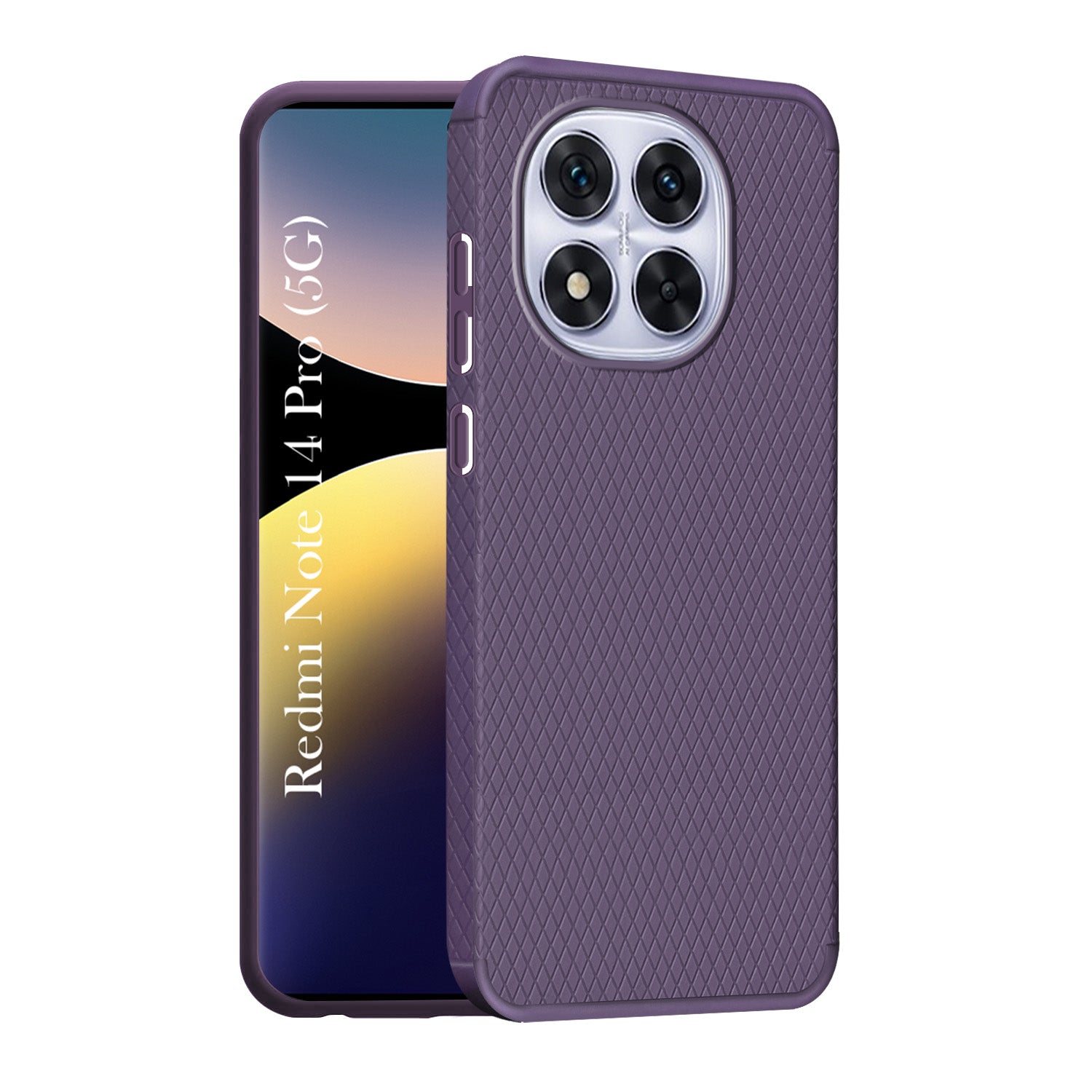 For Redmi Note 14 Pro Back Cover Case (Liquid Silicone | Side Grip | Camera Protection)