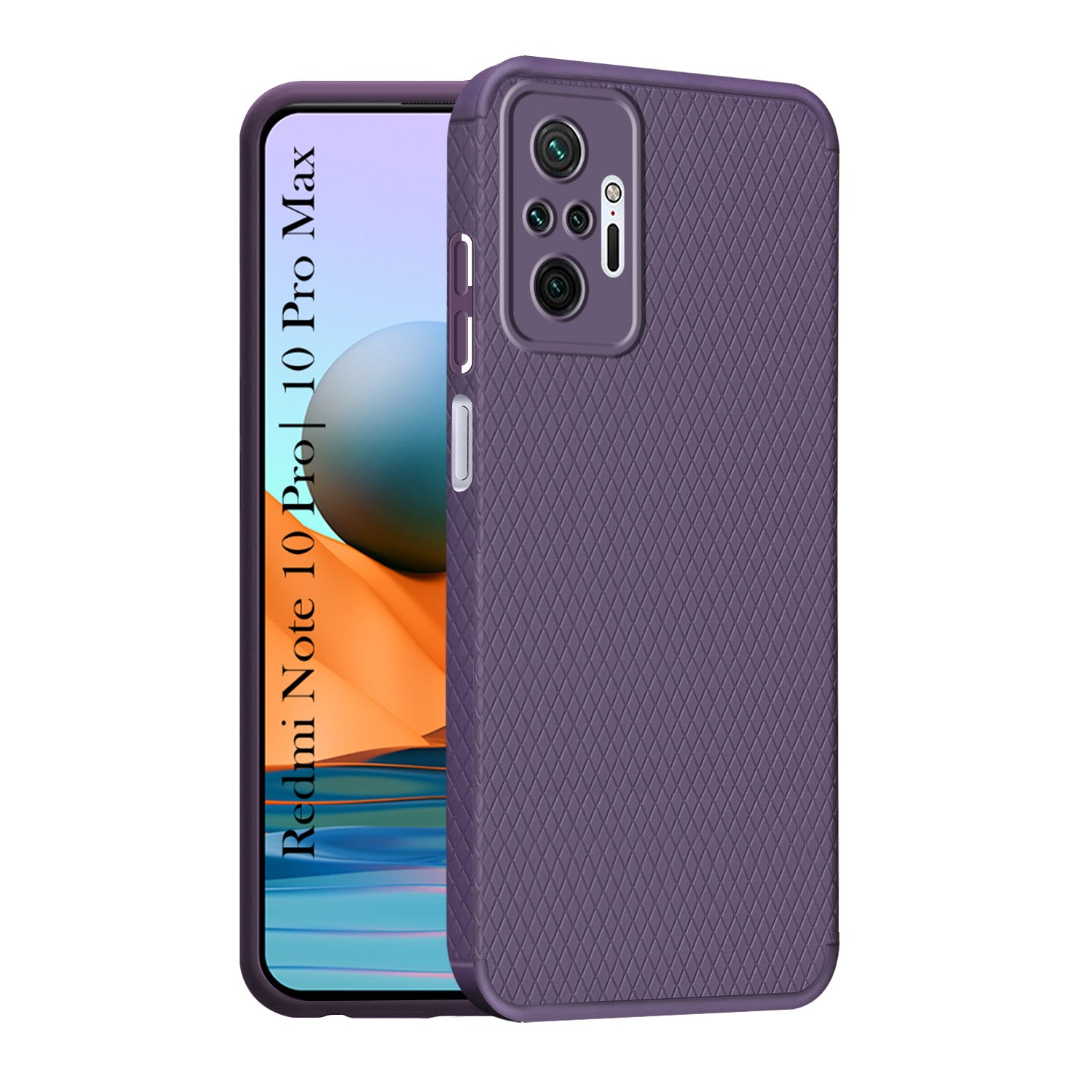 For Xiaomi Mi Redmi Note 10 Pro | 10 Pro Max Back Cover Case Max Liquid Silicone (Camera Protection | Side Grip Texture | Soft and Flexible)