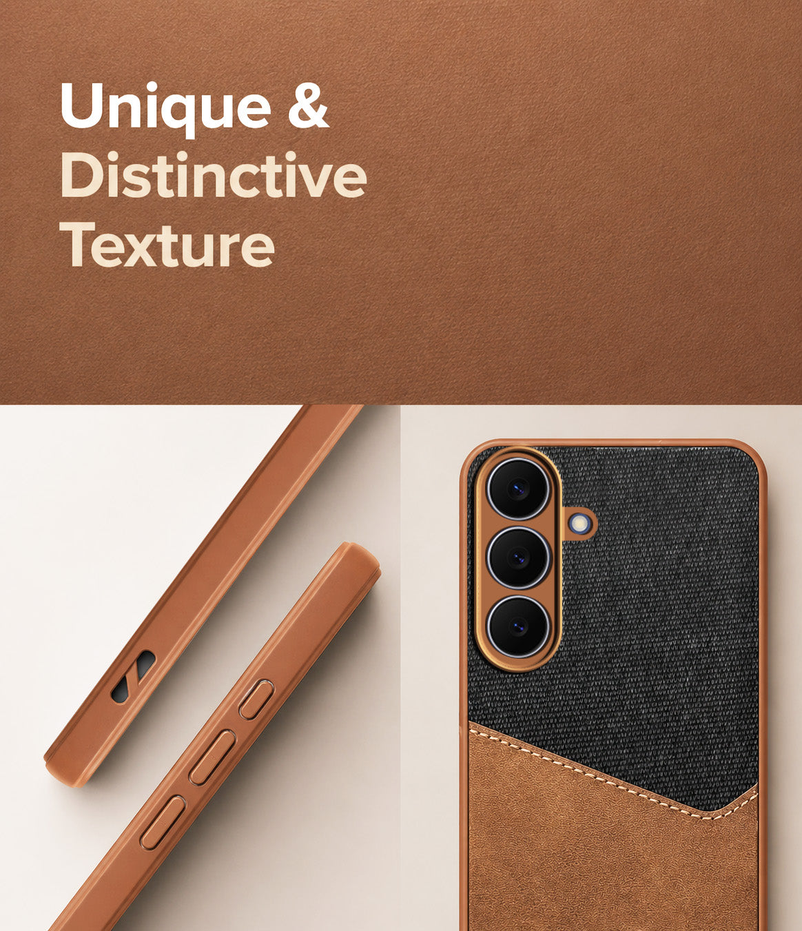 For Samsung Galaxy S25 FE Back Cover Case  (Dual PU Leather Stitch | Professional Minimalist | Soft and Flexible)