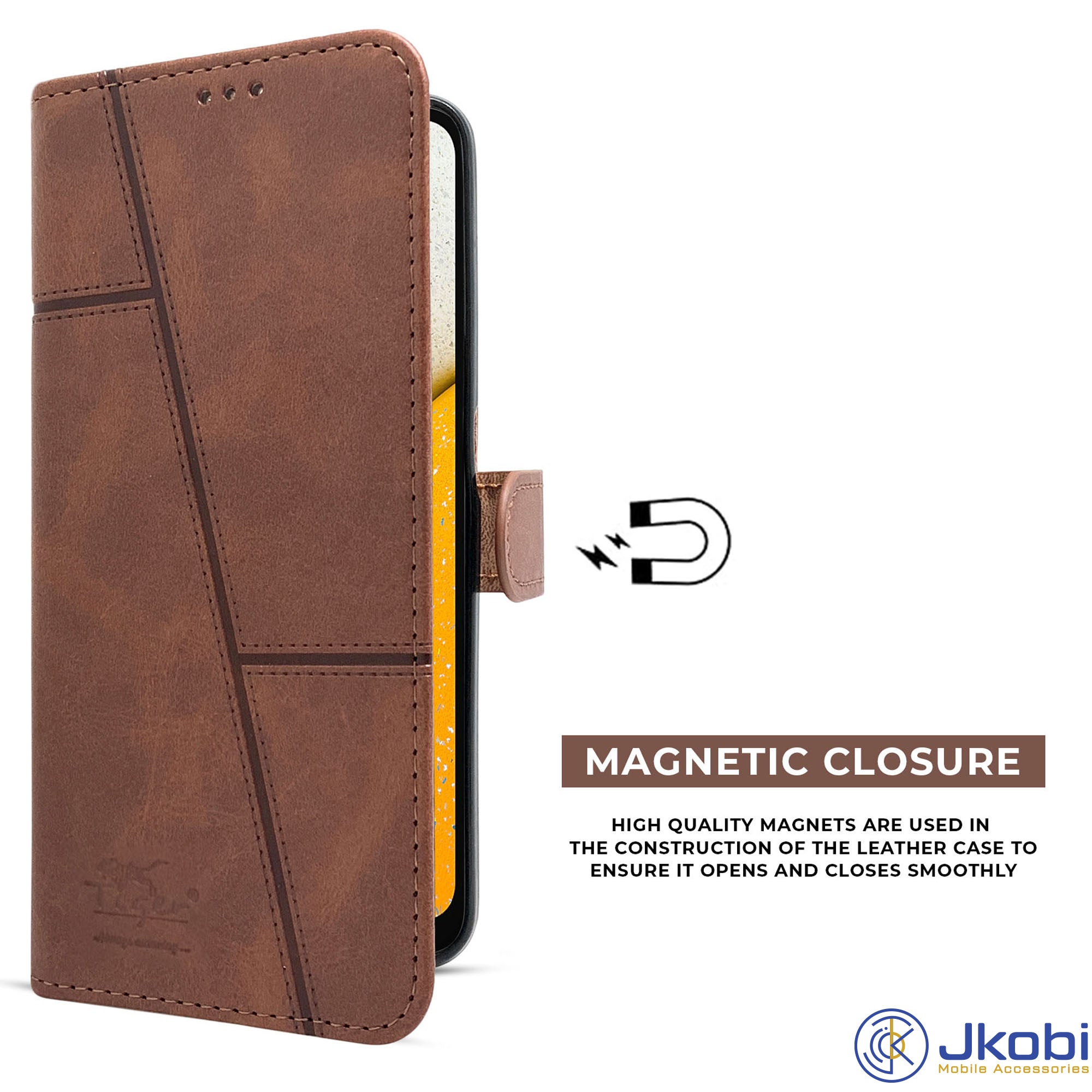 For Realme 3 | Realme 3i Flip Cover Case (Stitched Leather with Magnetic Closure)