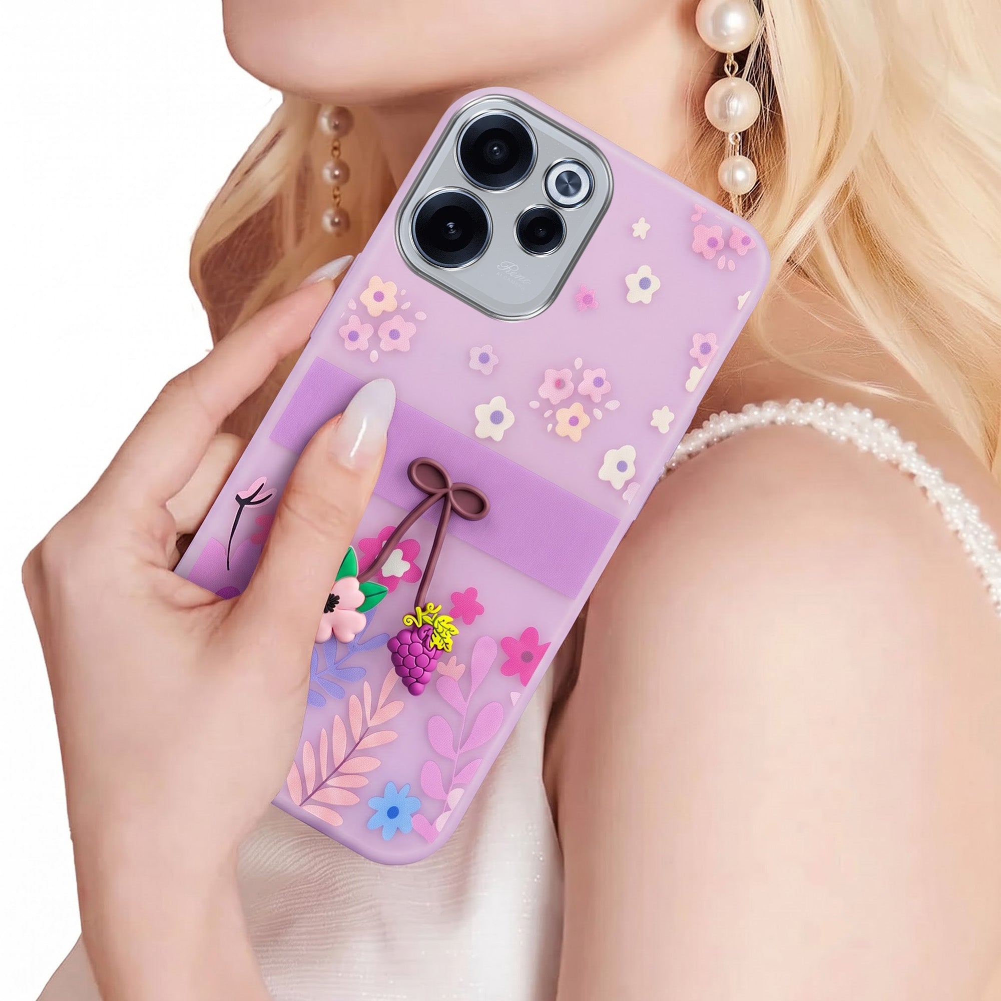 For Oppo Reno 15c Back Cover Case (3D Cute Cartoons | Hard Back Side Soft | Matte Premium Finish | HD Printing)