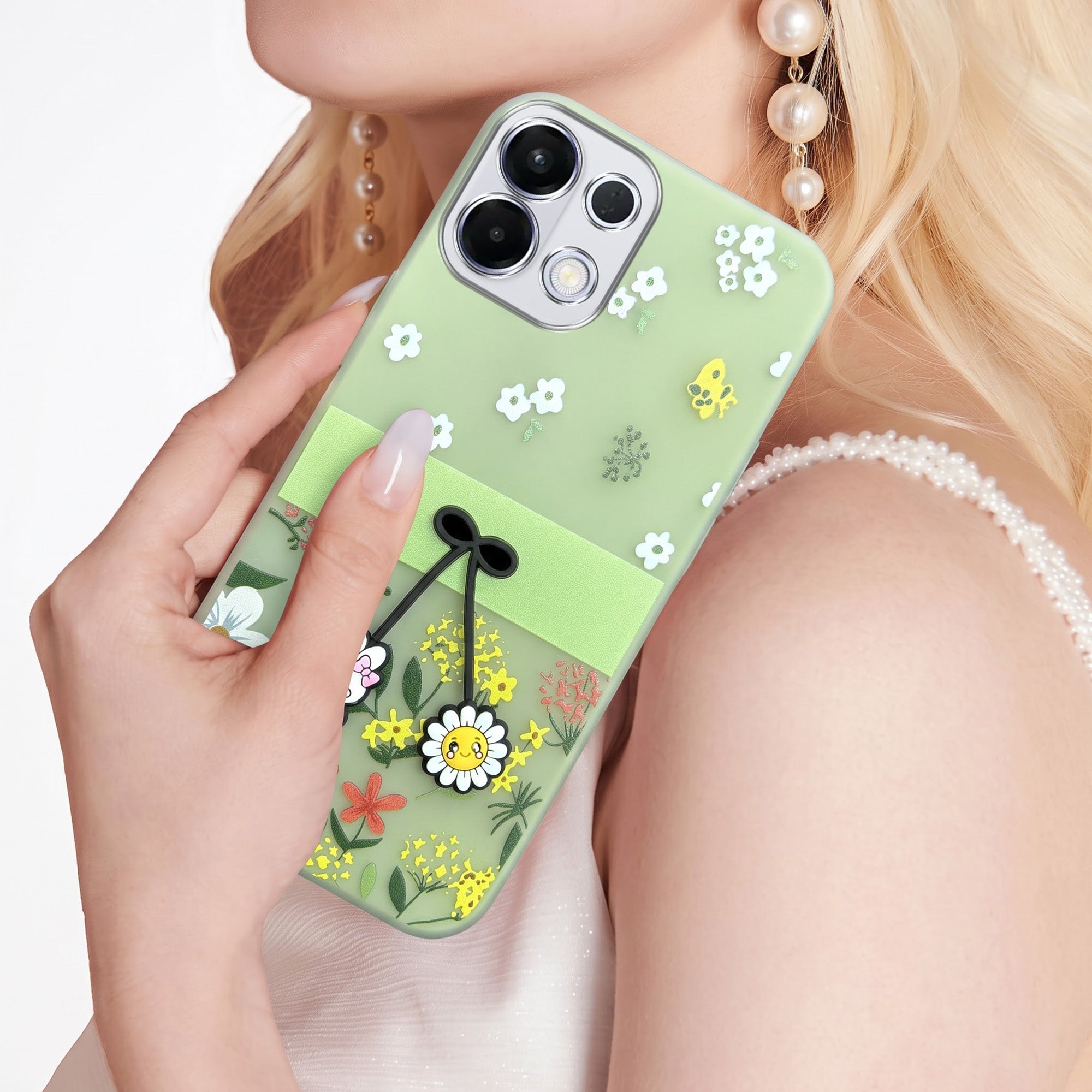 For Oppo K13 Back Cover Case (3D Cute Cartoons | Hard Back Side Soft | Matte Premium Finish | HD Printing)